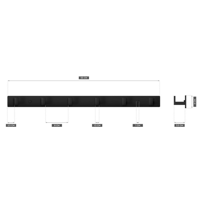 Handdoekhouder Mark Adler Level 1.6 Black