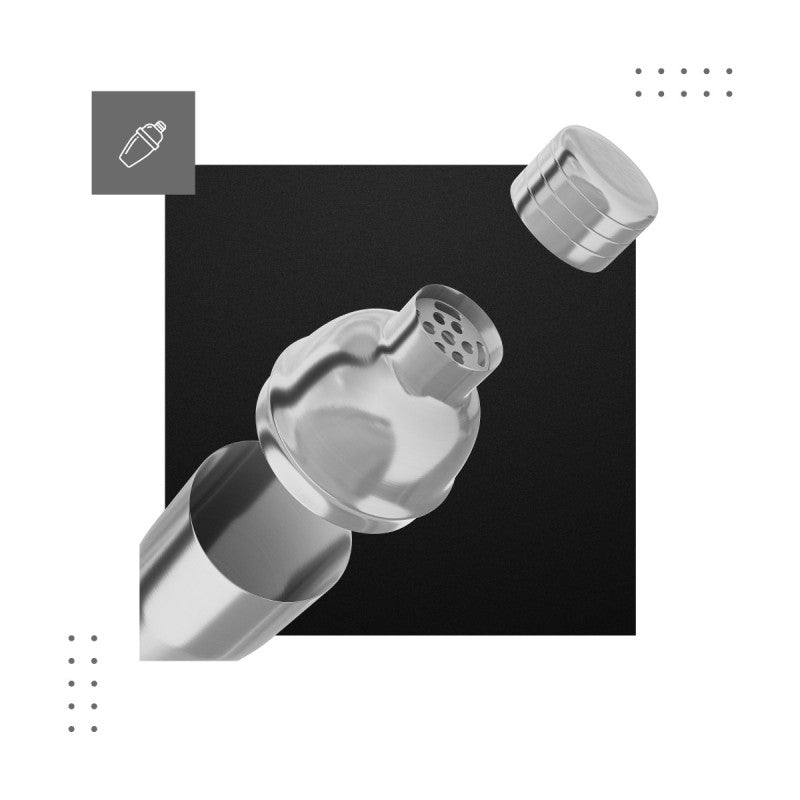 Driedelige shaker