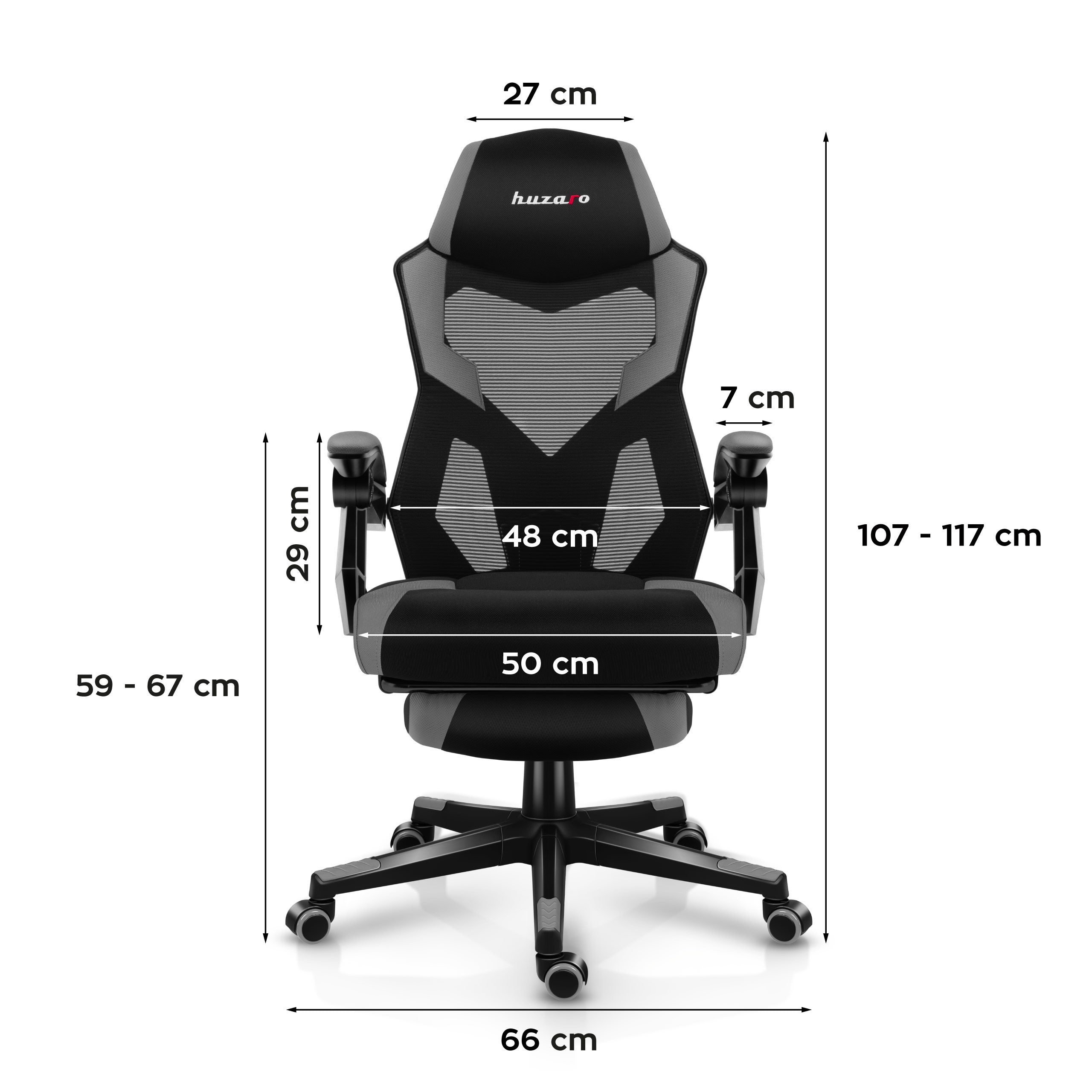 Huzaro Combat 3.1 Grey gamingstoel