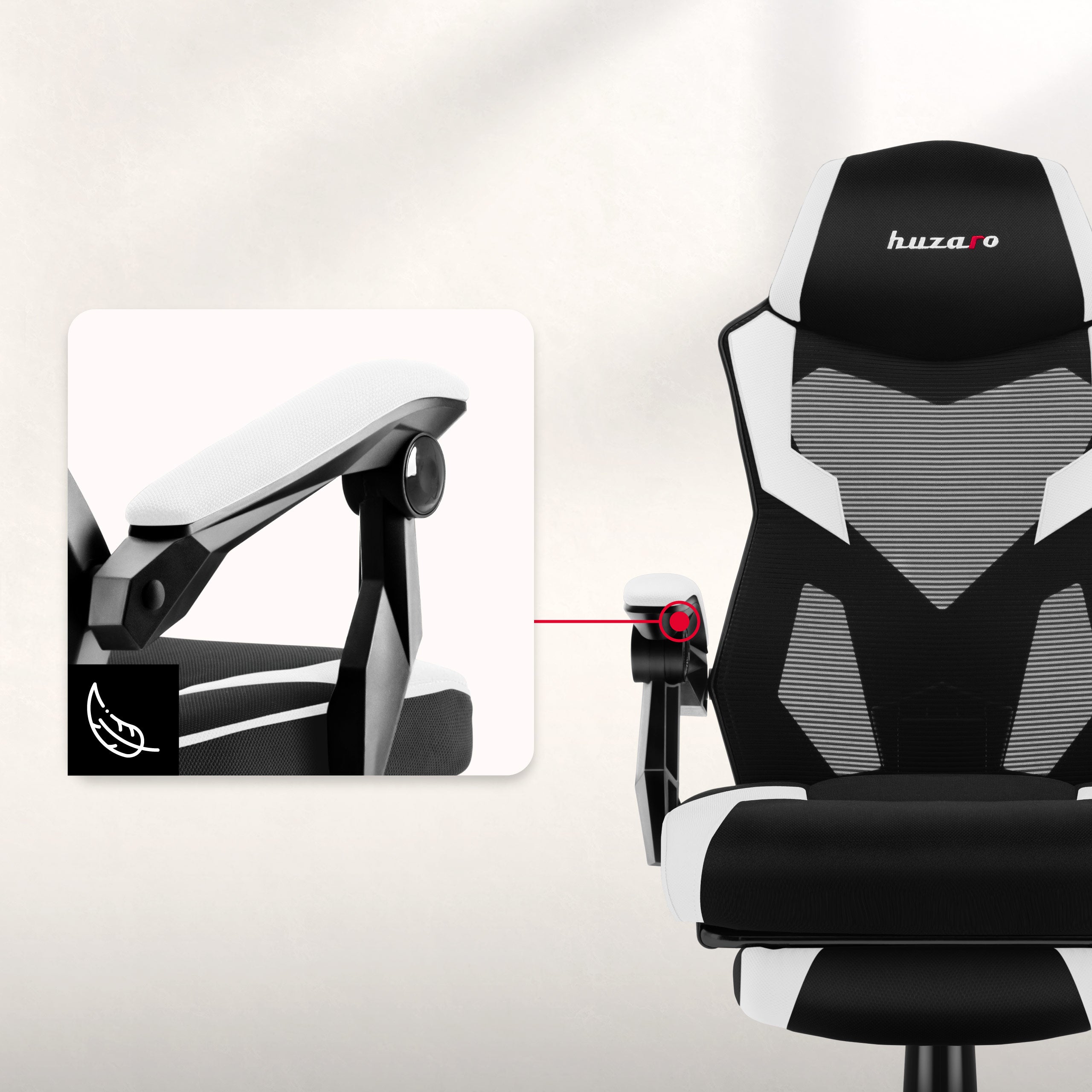 Huzaro Combat 3.1 White gamingstoel