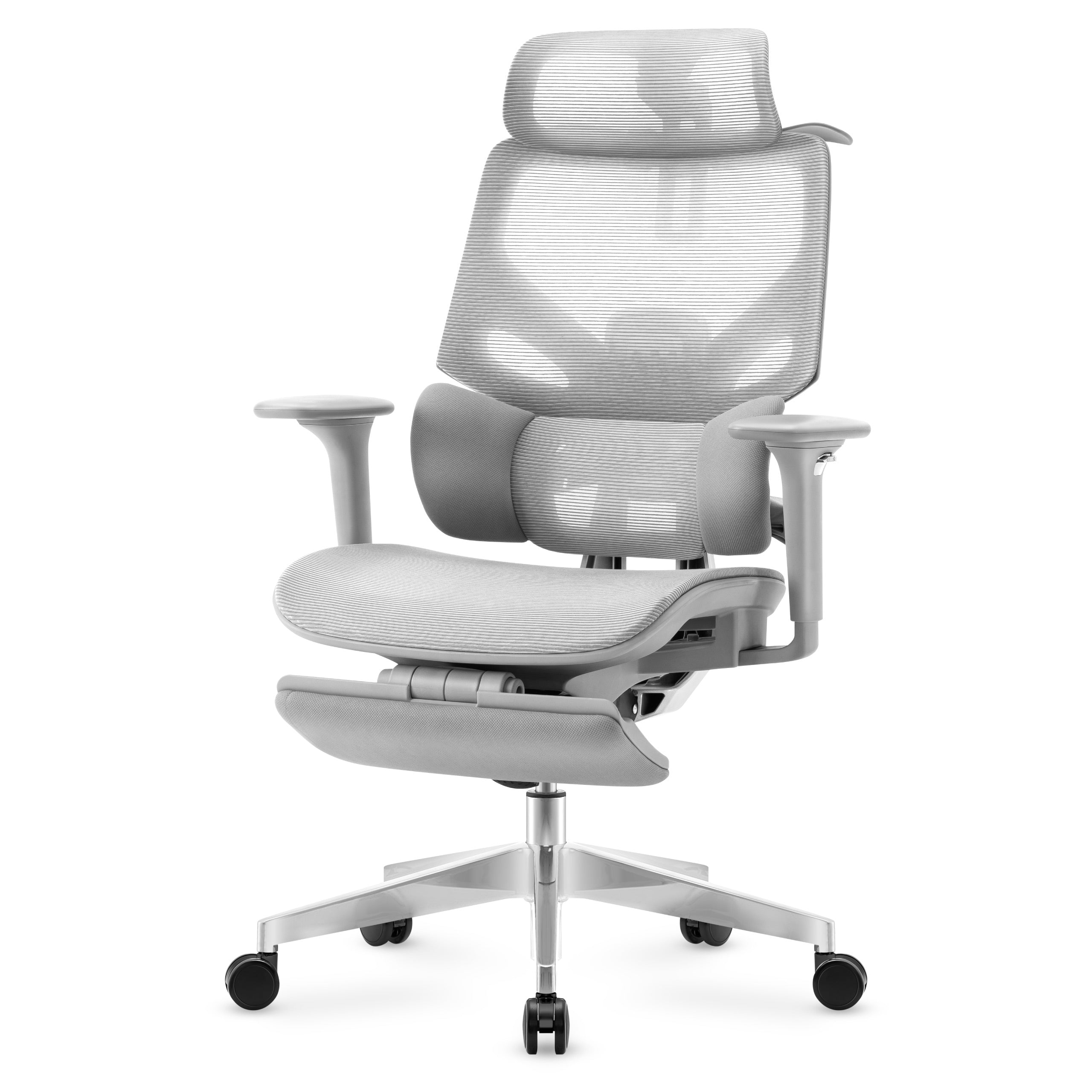 Ergonomische fauteuil met voetensteun Mark Adler Expert 8.7 Grey Mesh