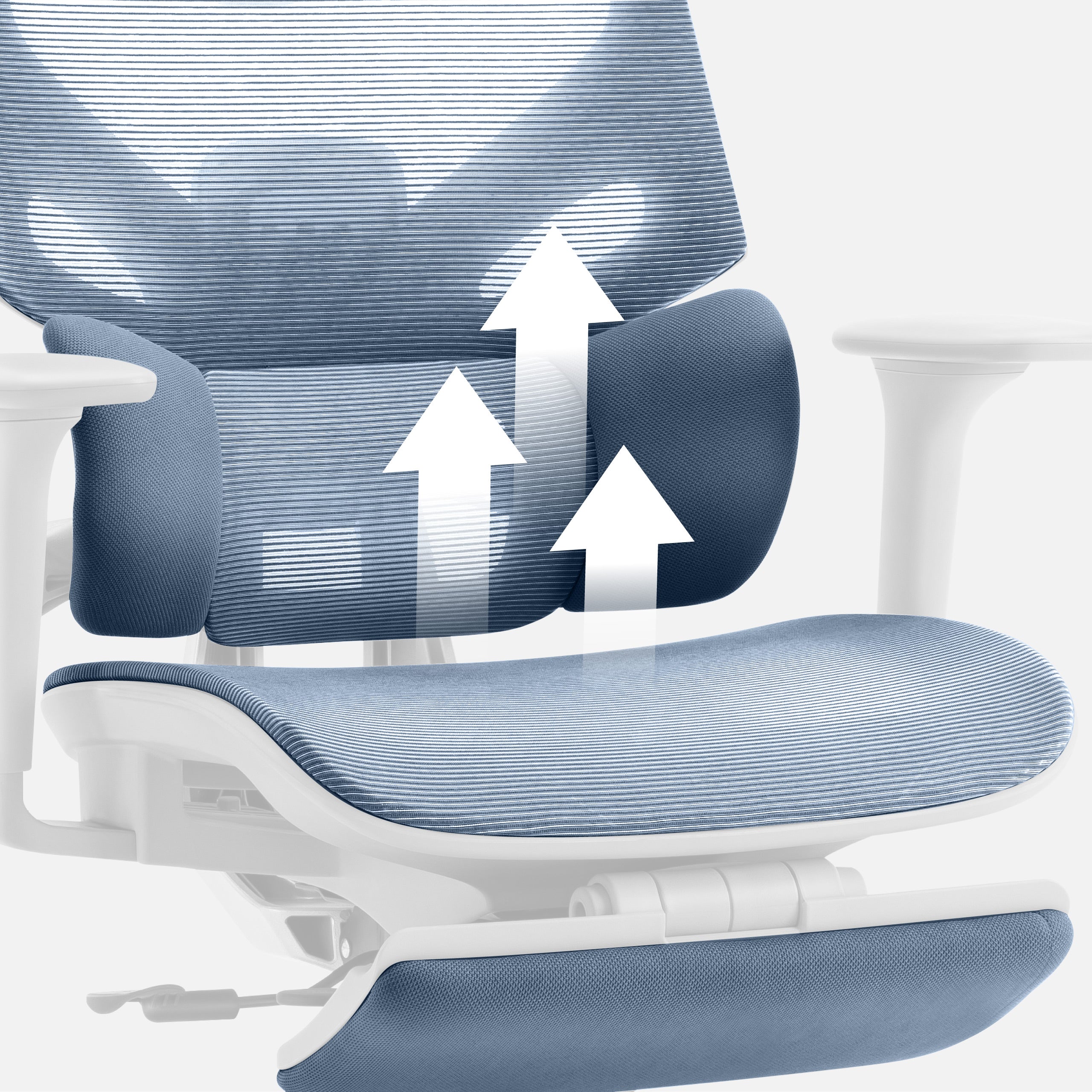 Ergonomische fauteuil met voetensteun Mark Adler Expert 8.7 Grey Mesh