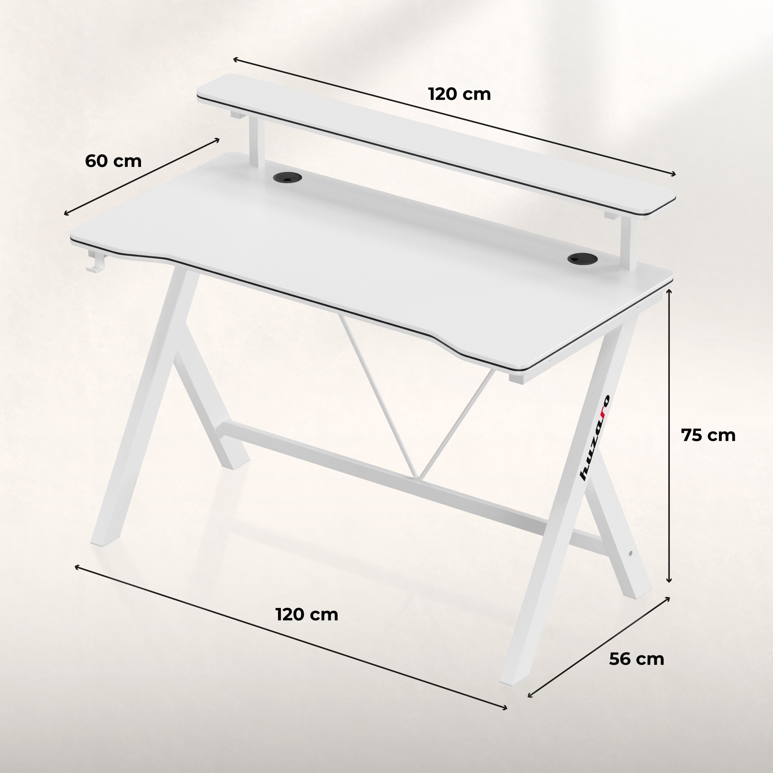 Gamingbureau 120 cm Huzaro Hero 1.9 White