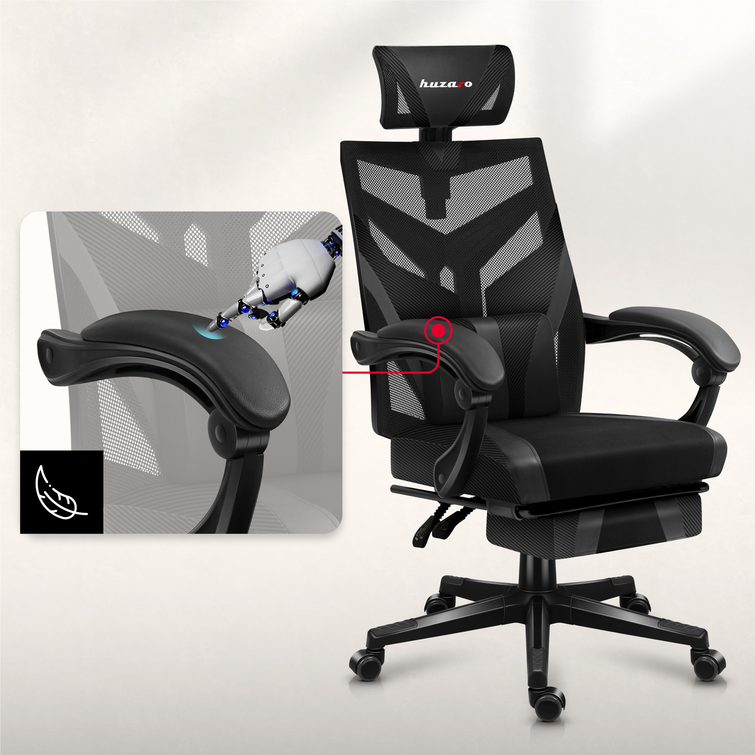 Ergonomische, comfortabele armsteunen