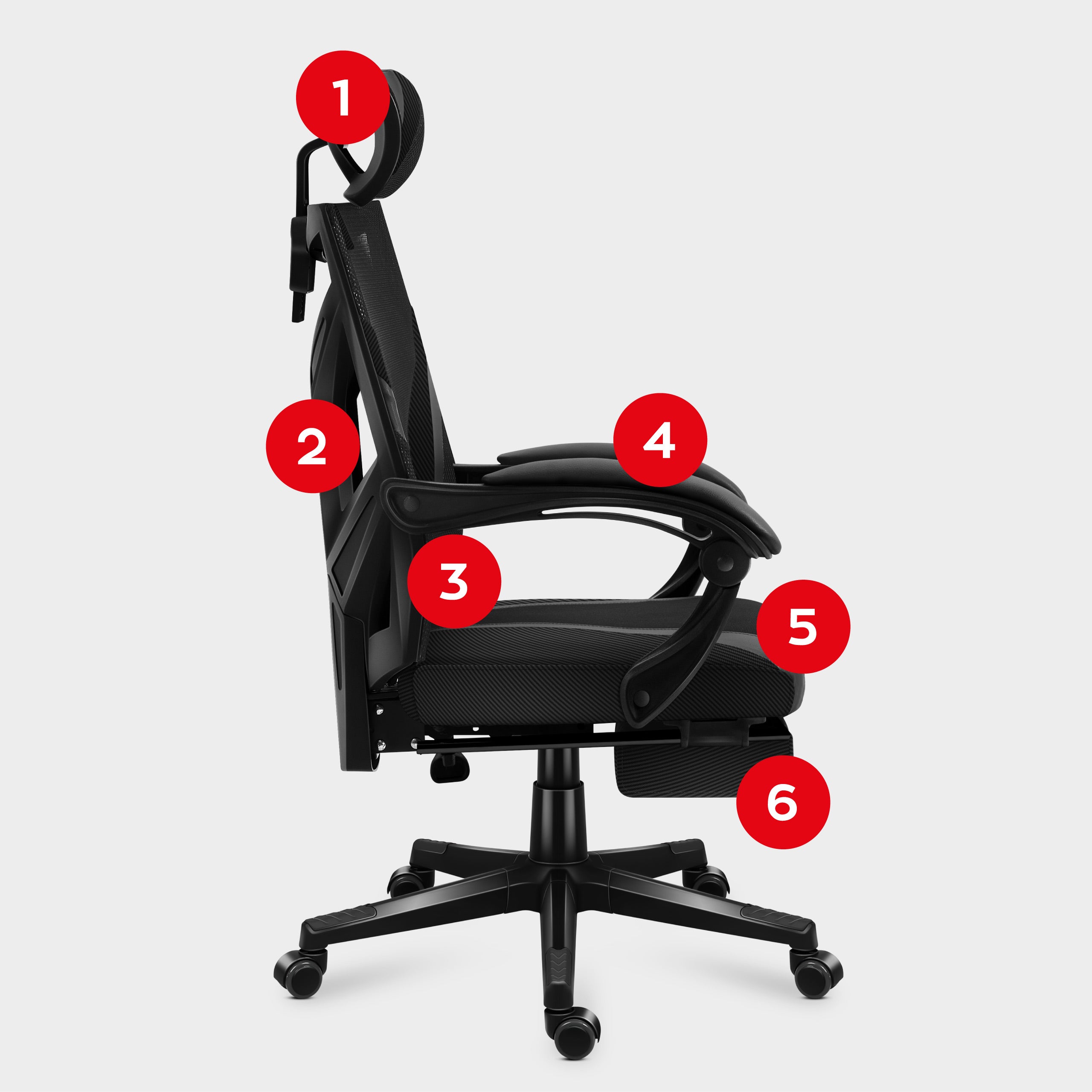 HUZARO COMBAT 5.0 Black gamingstoel