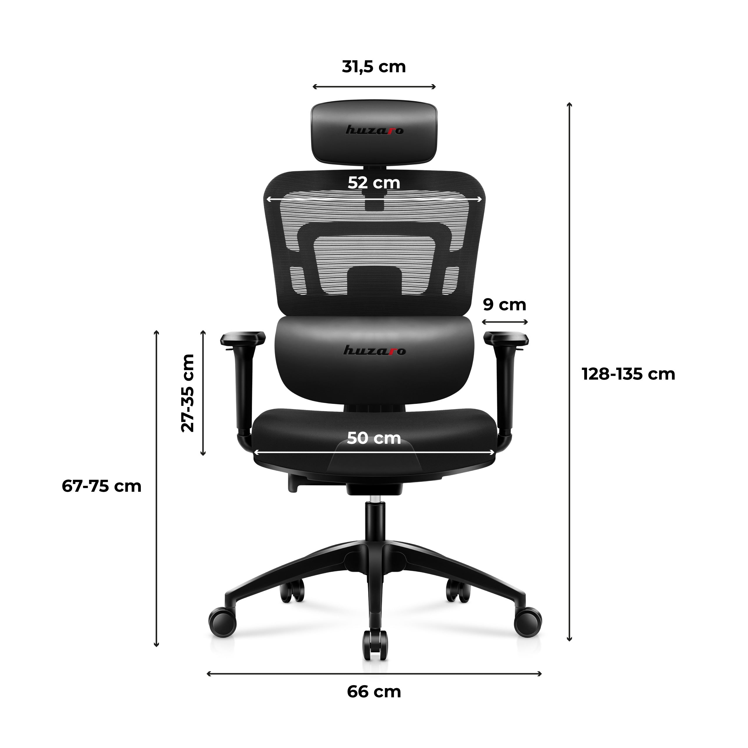 Huzaro Combat 7.0 Black gamingstoel