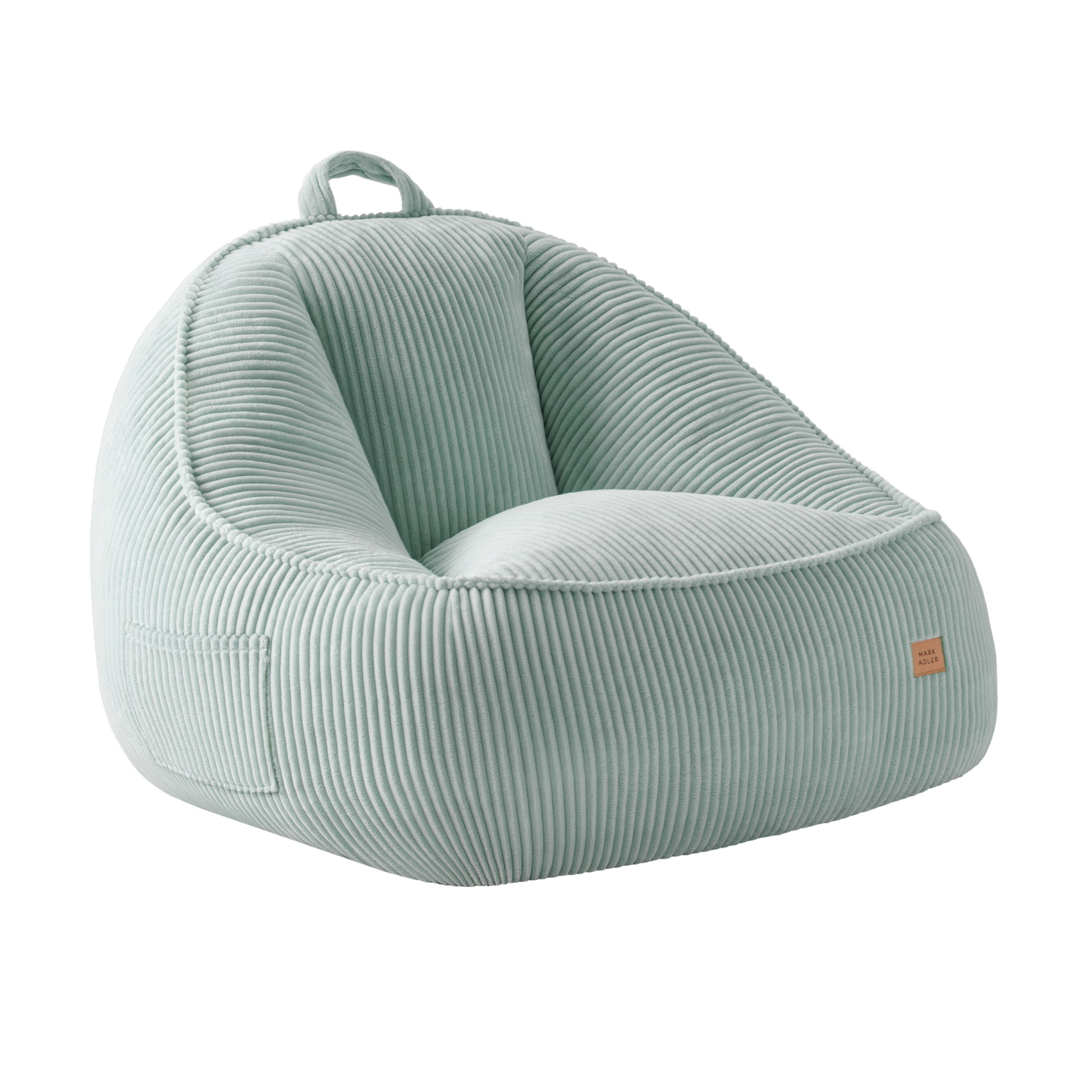 Pouf met rugleuning van corduroy, Mark Adler Comfy 4.0 Sage