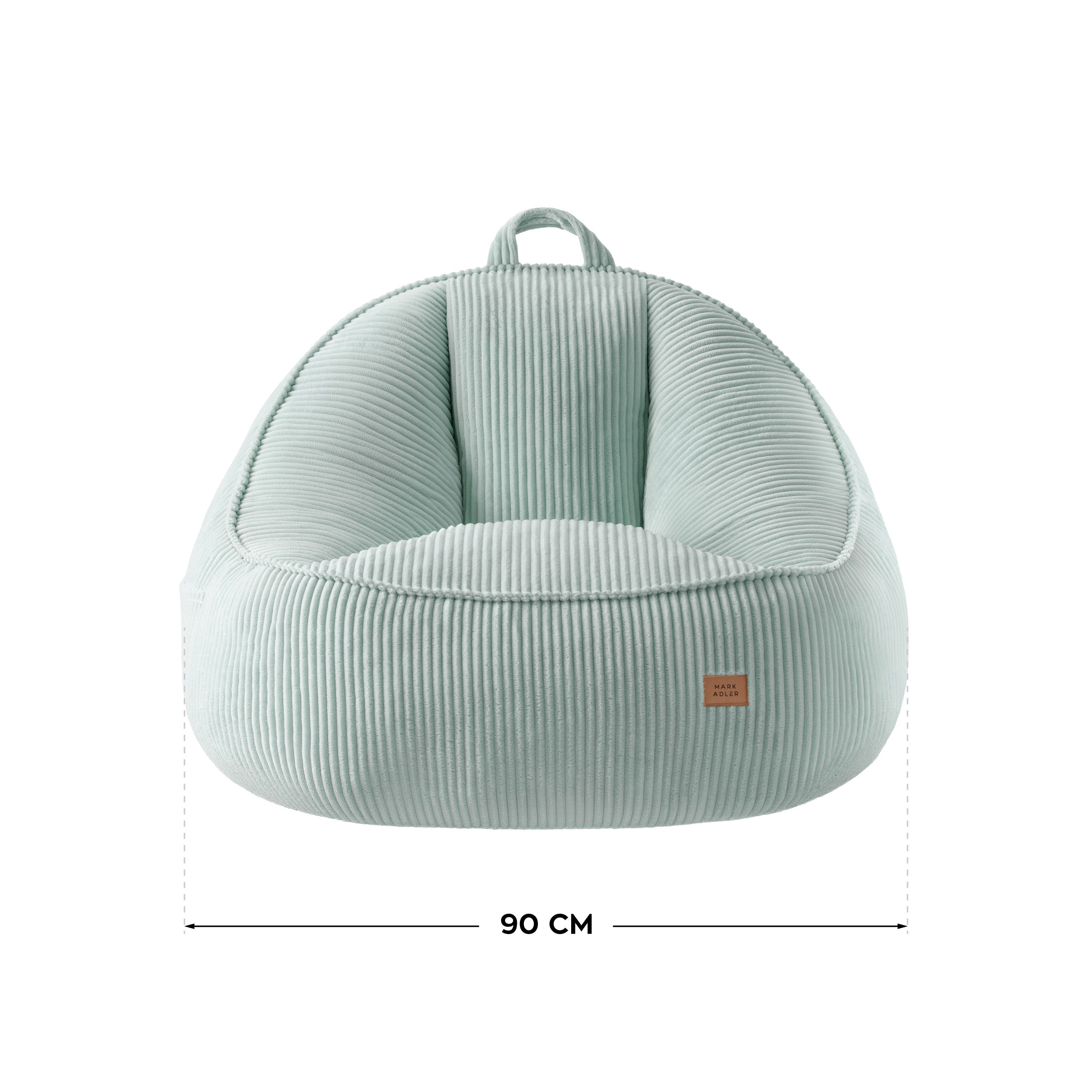 Pouf met rugleuning van corduroy, Mark Adler Comfy 4.0 Sage