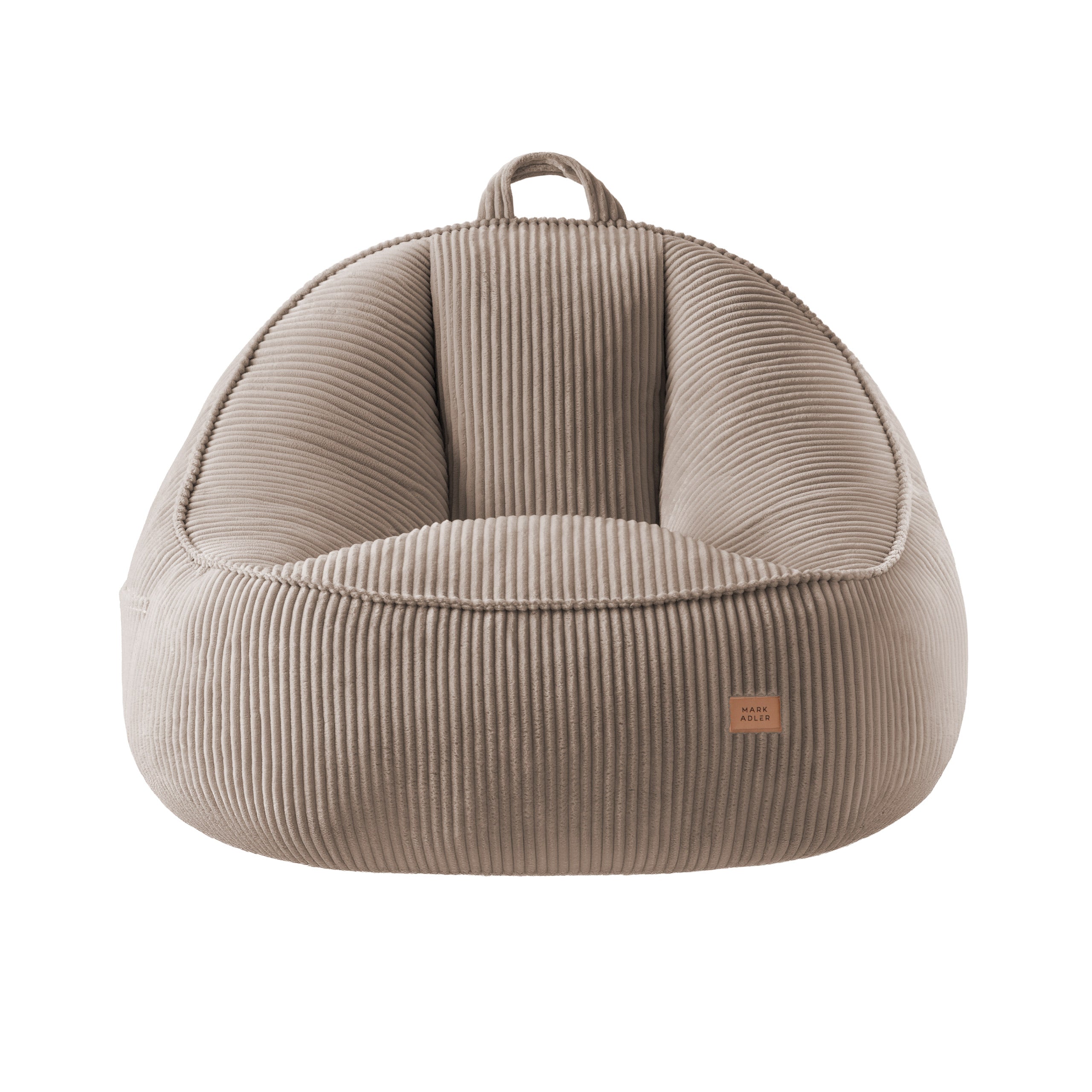 Pouf met rugleuning van corduroy, Mark Adler Comfy 4.0 Taupe