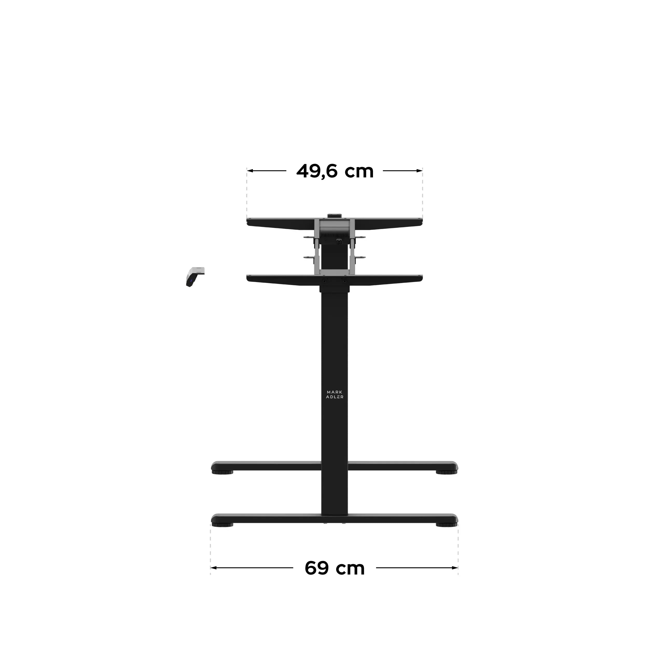 Mark Adler Xeno 4.5 Black elektrisch bureauframe met twee motoren