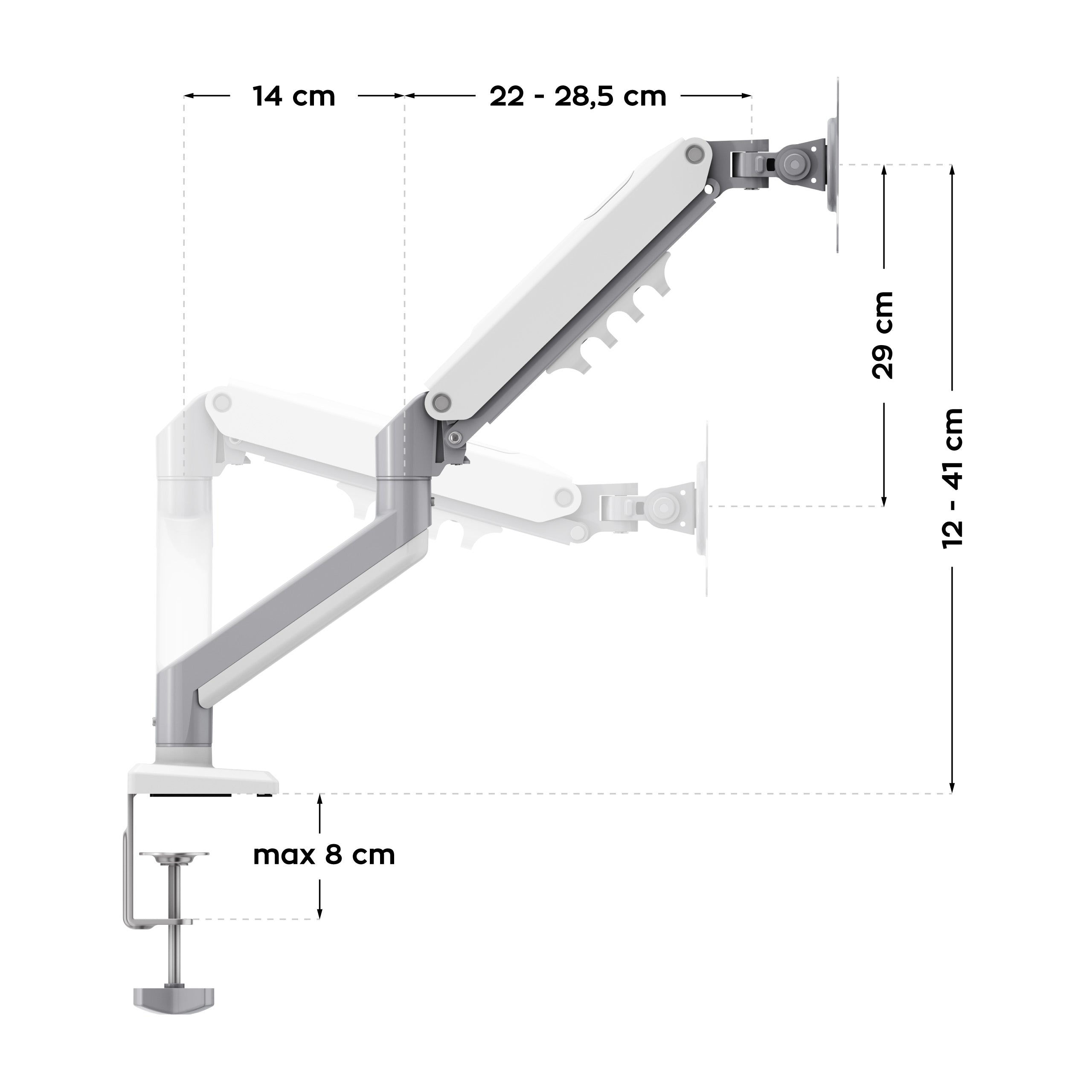 Mark Adler Flow 2.0 monitorhouder voor op het bureau