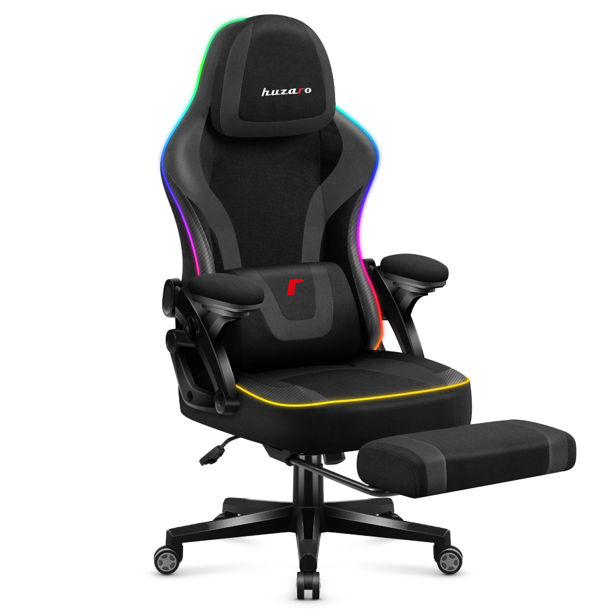 Huzaro Force 4.6 RGB Smart Black Mesh gamingstoel