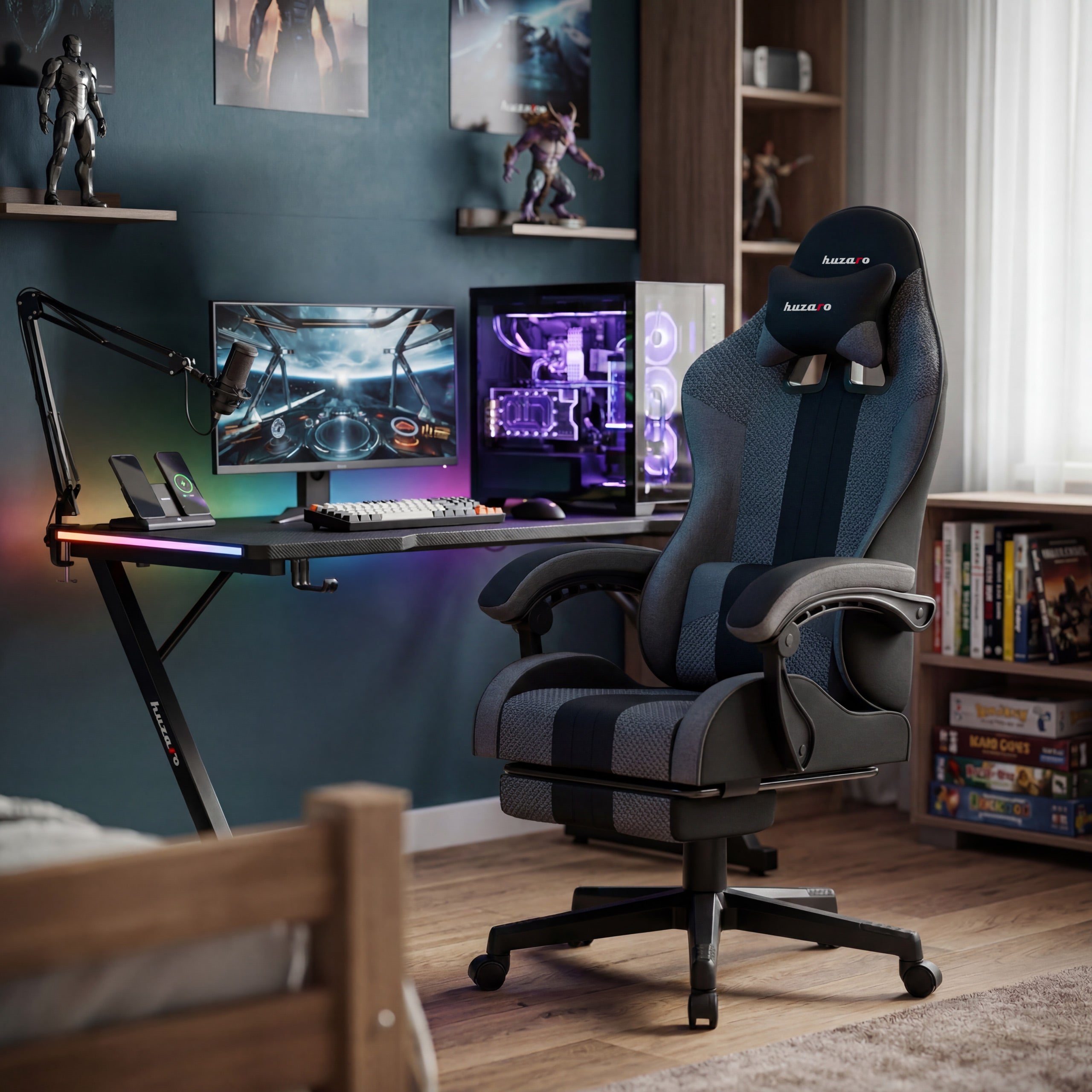 Huzaro Force 4.7 Grey Mesh gamingstoel