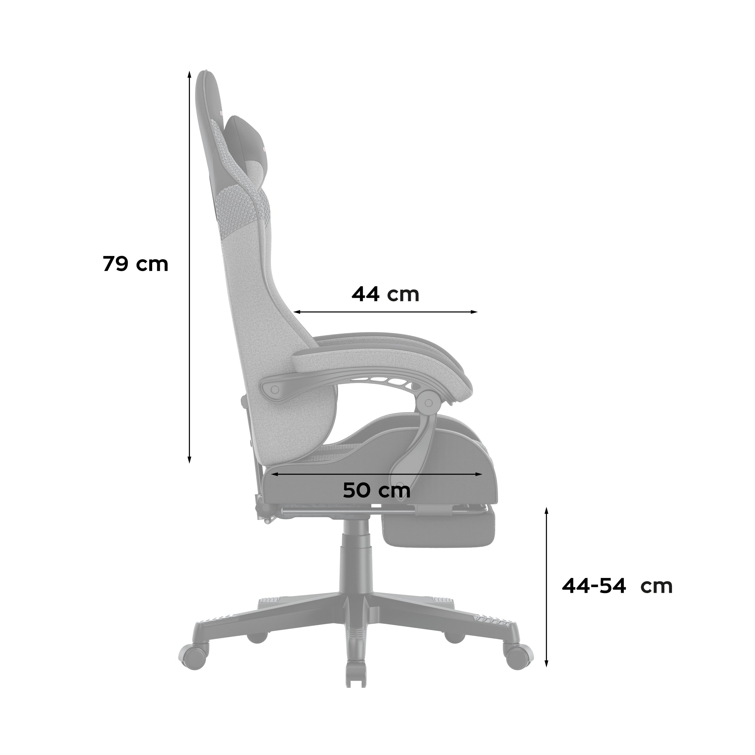 Huzaro Force 4.7 Grey Mesh gamingstoel