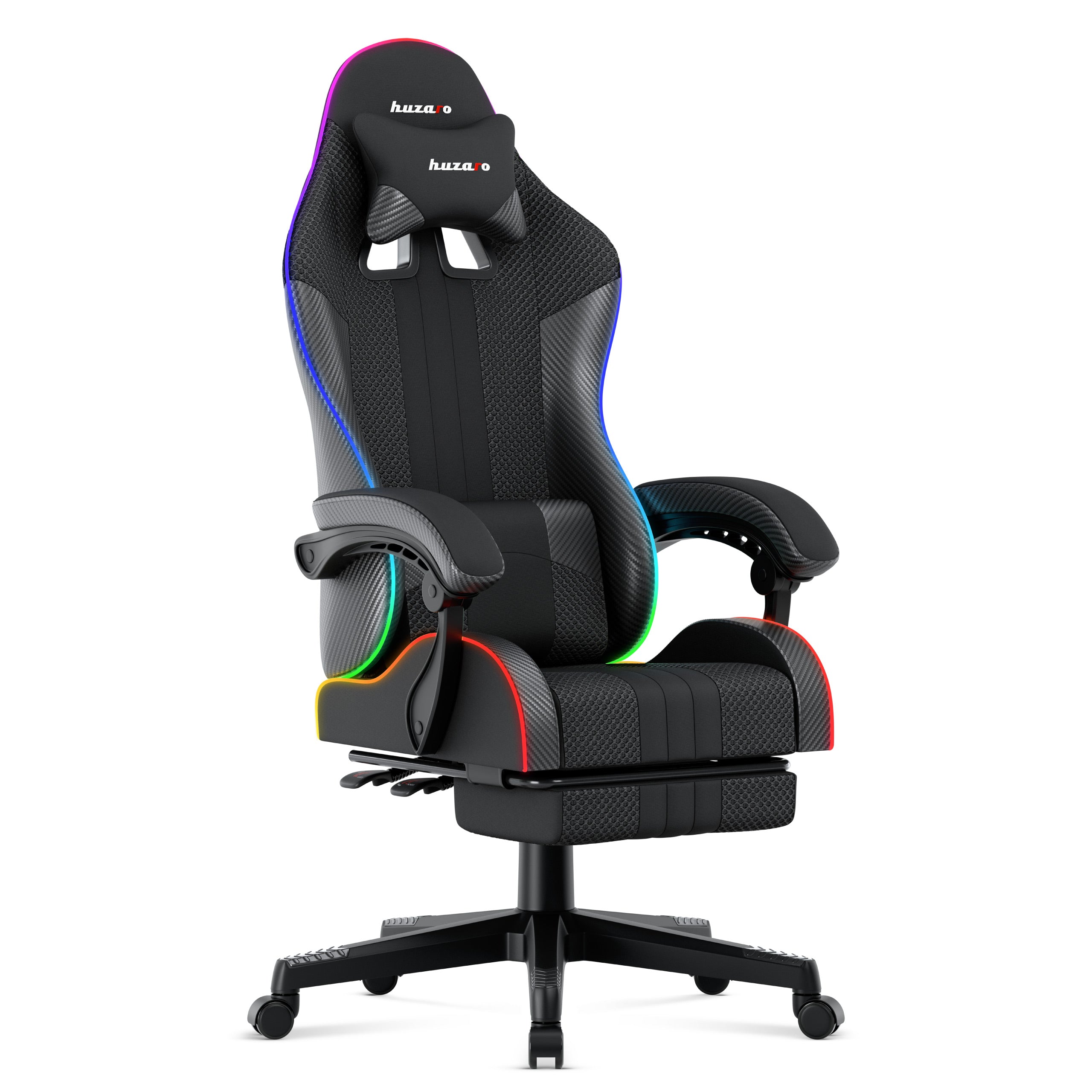 HUZARO Force 4.7 RGB Black Mesh gamingstoel