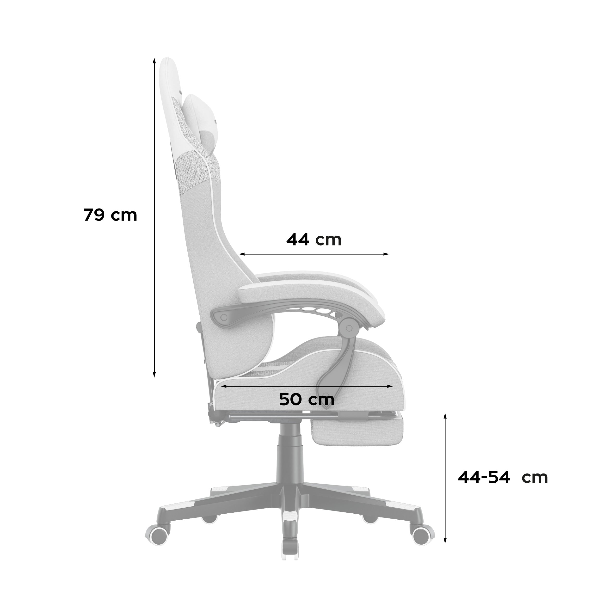 HUZARO Force 4.7 White Mesh gamingstoel