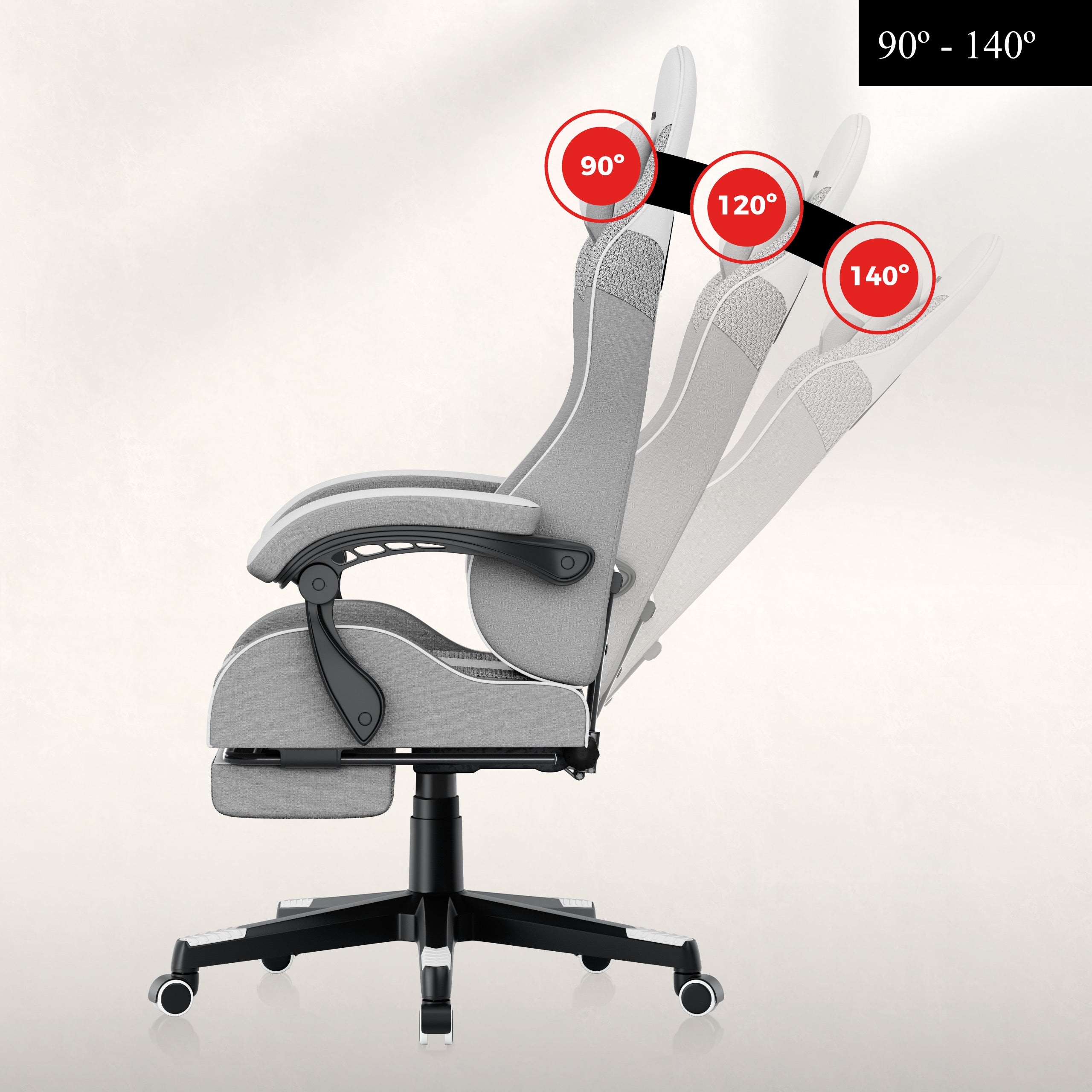 HUZARO Force 4.7 White Mesh gamingstoel