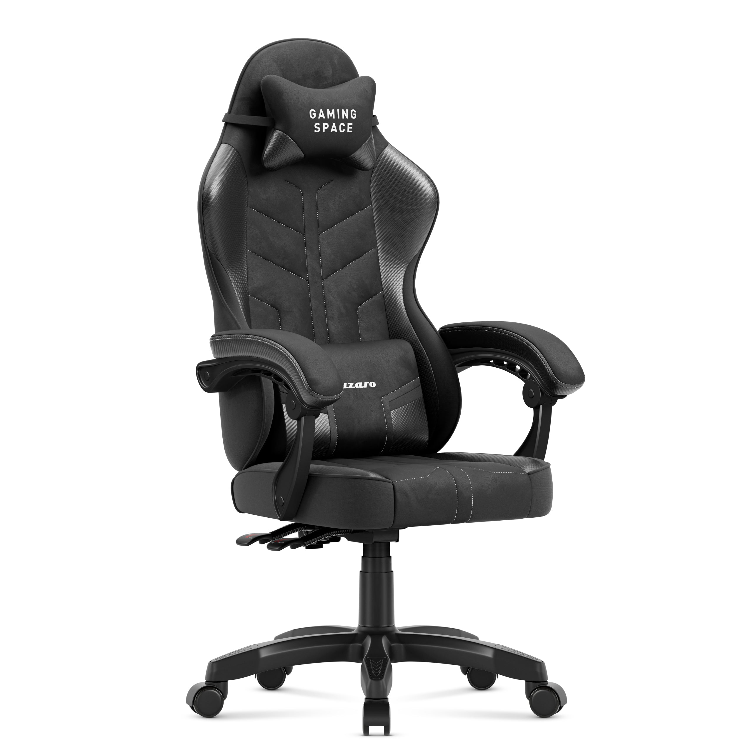 Huzaro Force 2.7 Black Carbon gamingstoel van velours