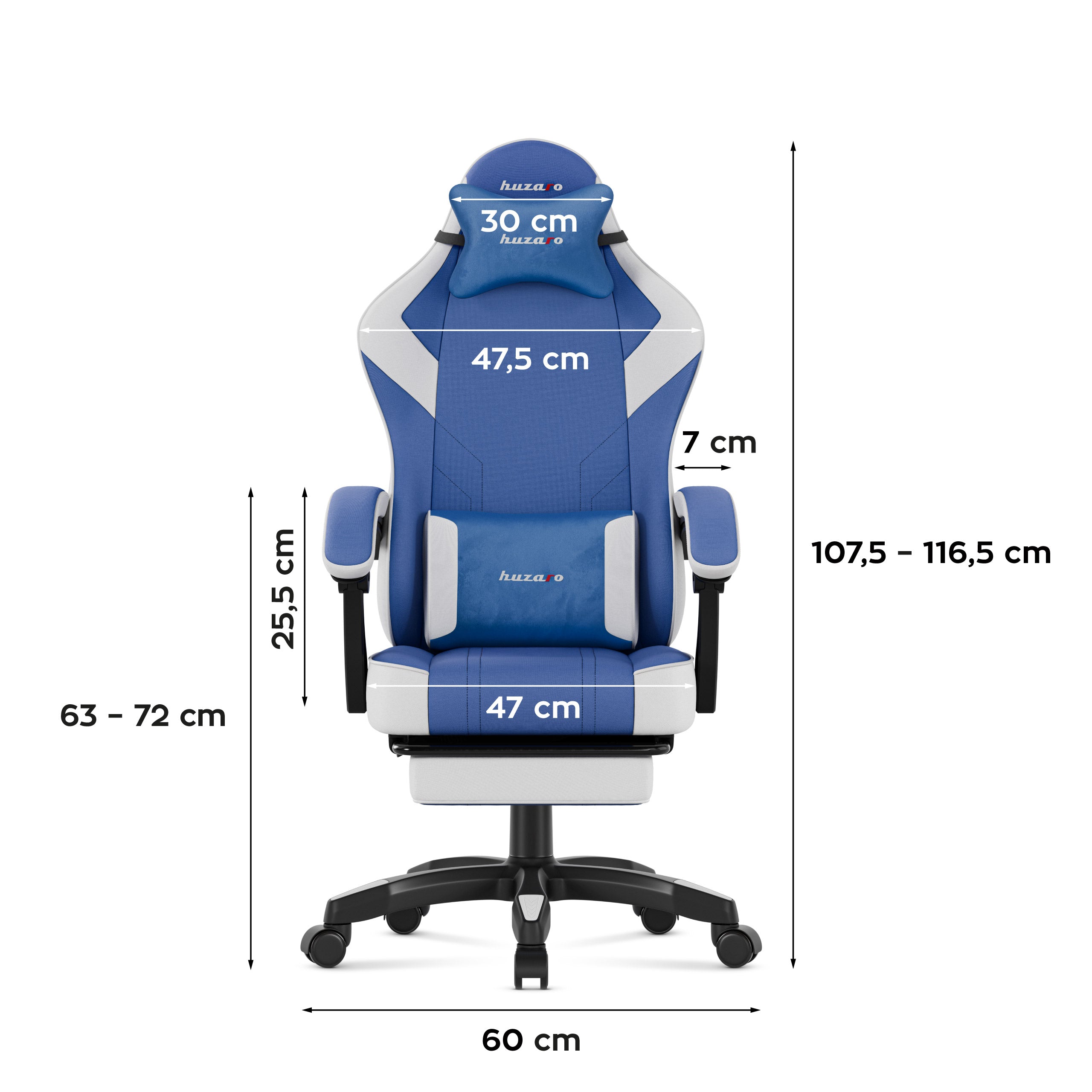 Huzaro Force 3.7 Blue gamingstoel