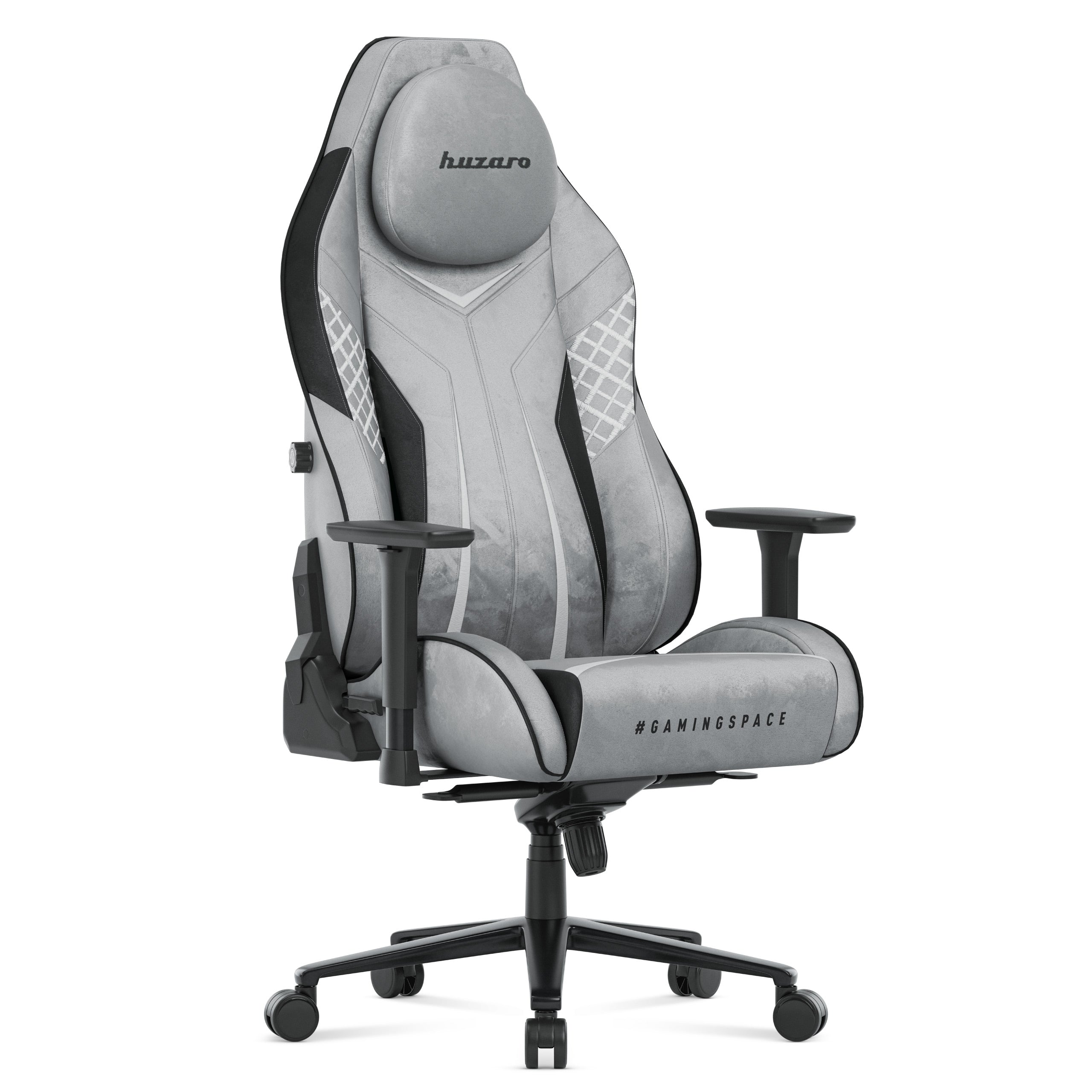Huzaro Force 8.3 Grey gamingstoel van suède