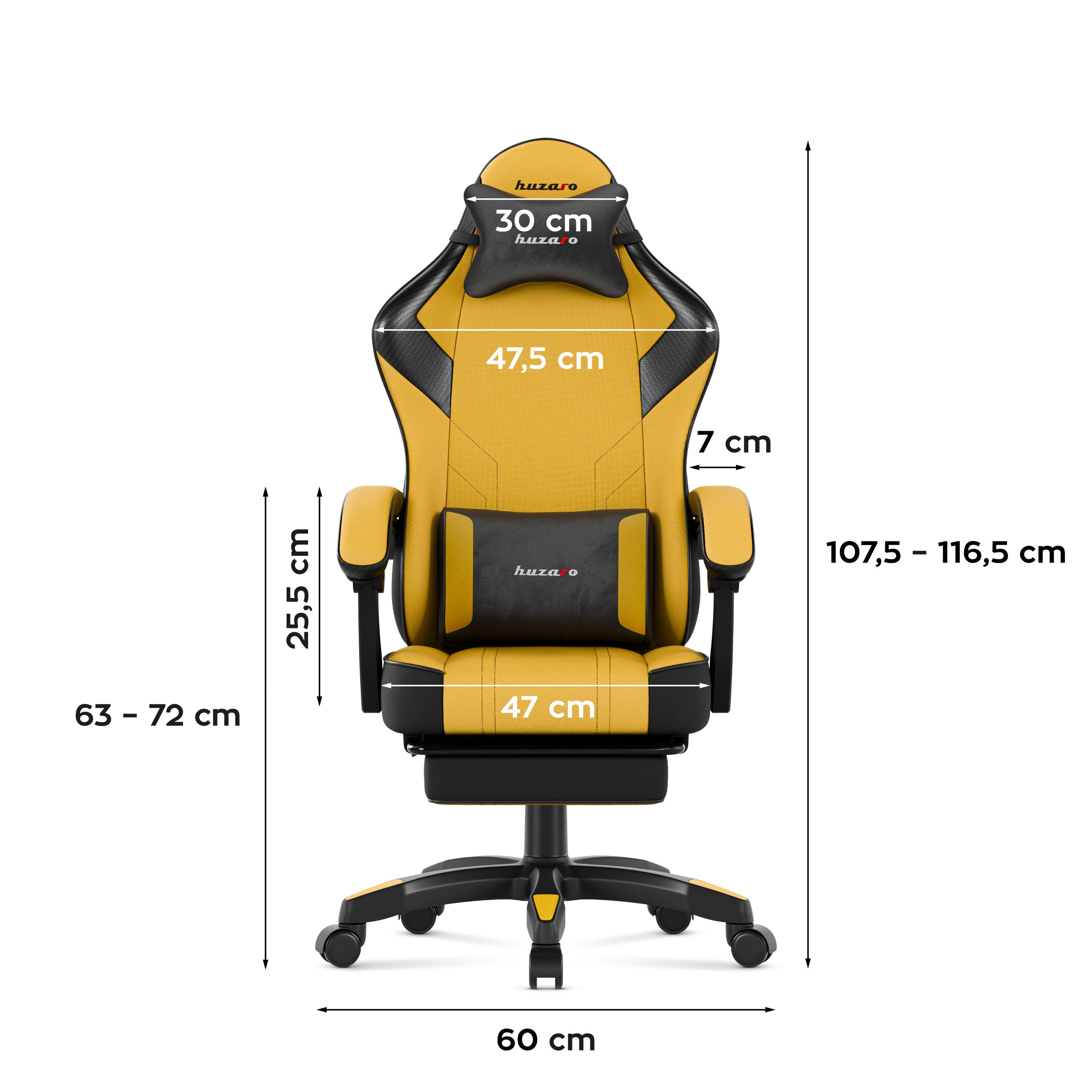 Huzaro Force 3.7 Yellow gamingstoel