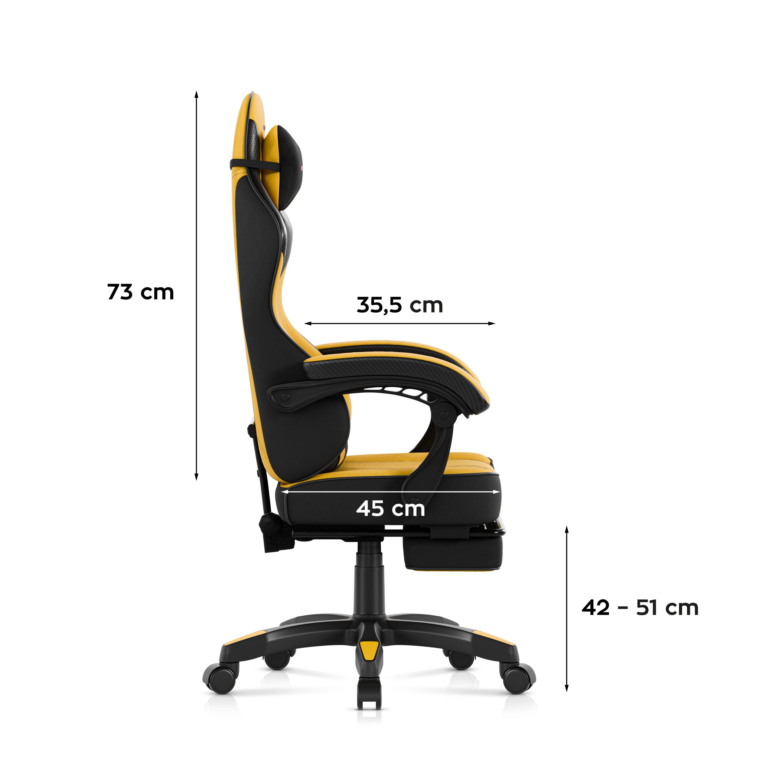 Huzaro Force 3.7 Yellow gamingstoel