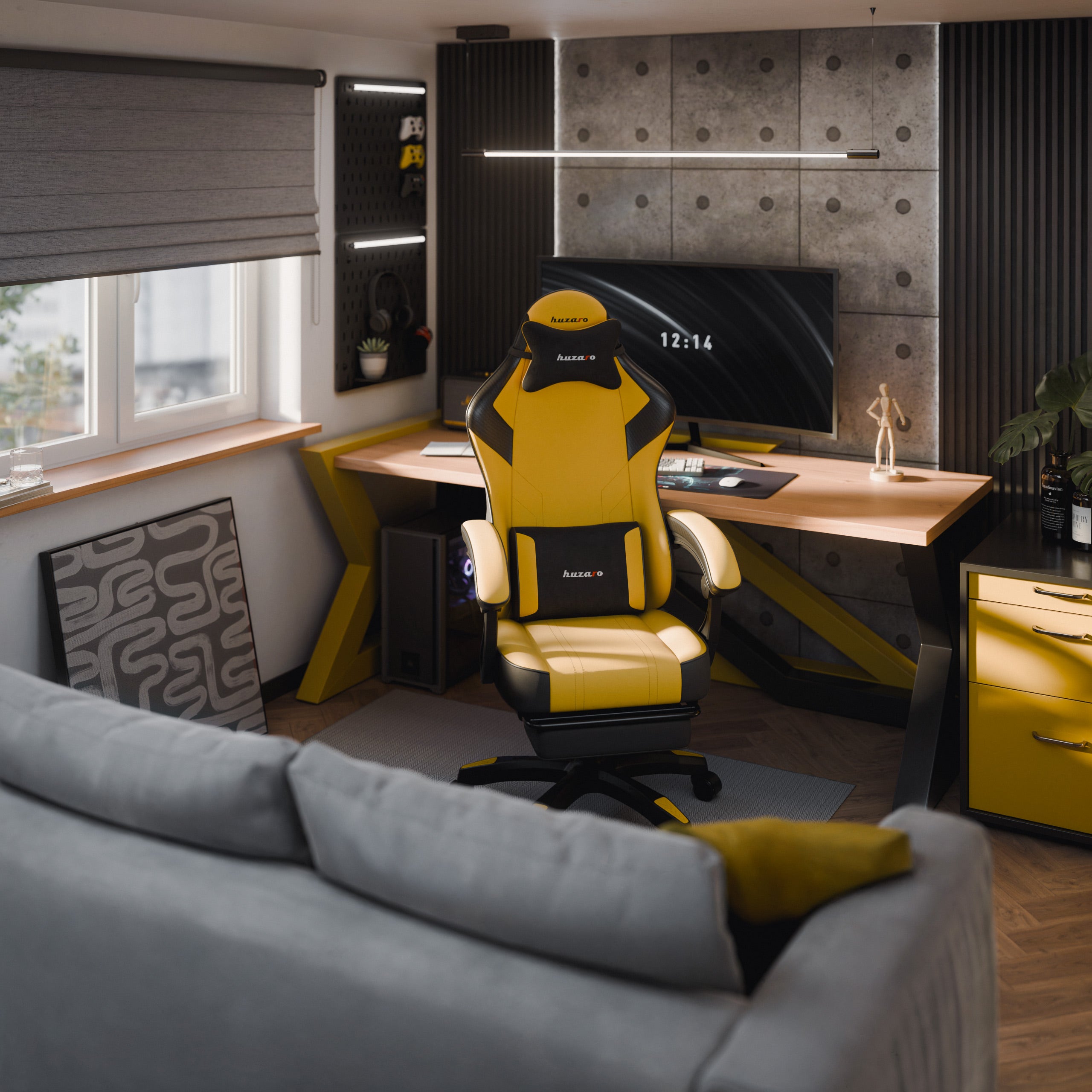 Huzaro Force 3.7 Yellow gamingstoel