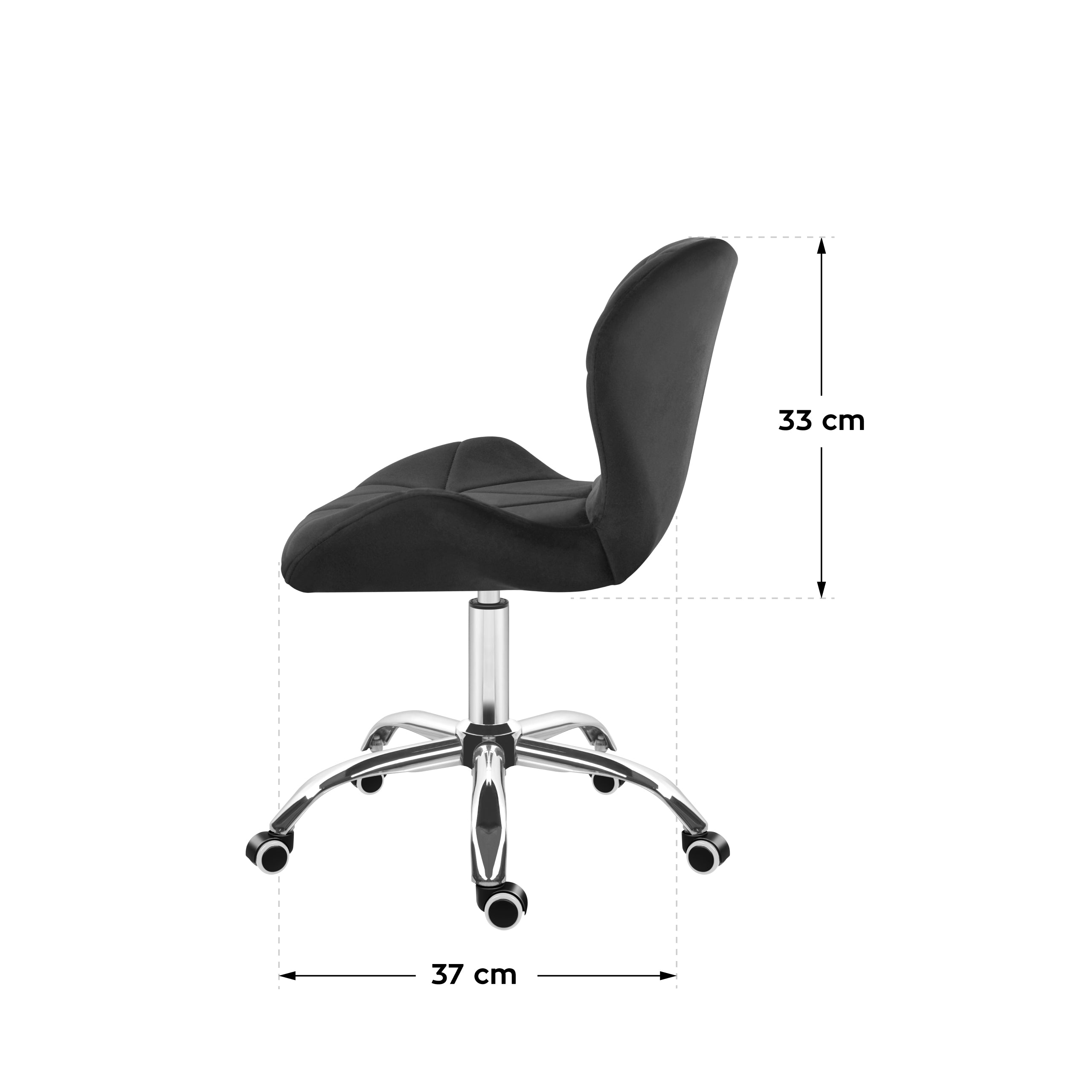 Mark Adler Future 3.0 draaistoel van velours, zwart