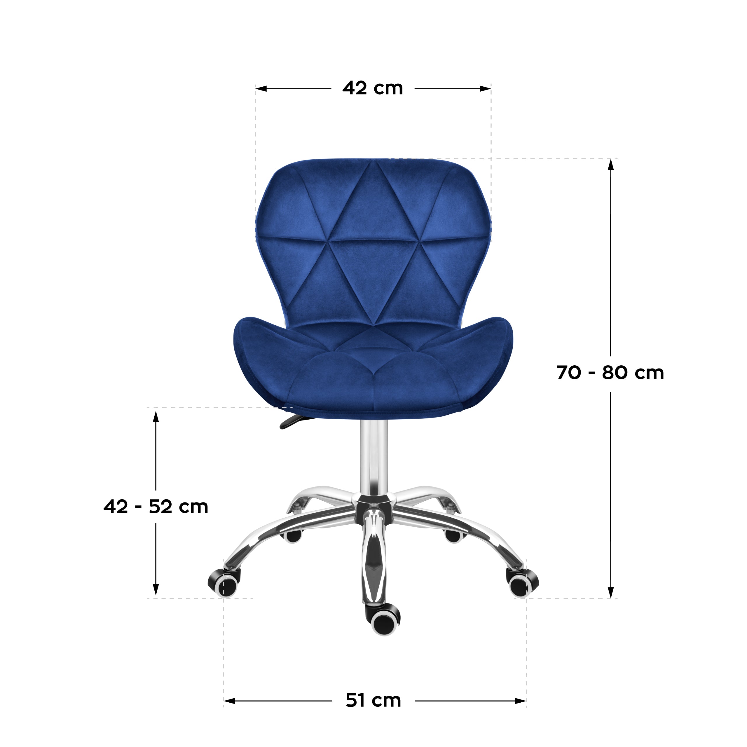 Mark Adler Future 3.0 draaistoel van velours, blauw