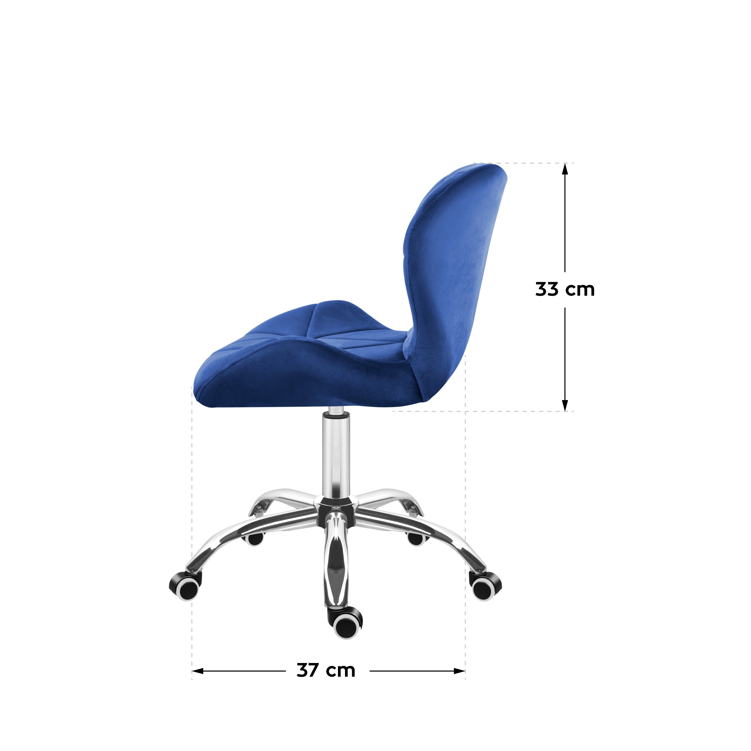 Mark Adler Future 3.0 draaistoel van velours, blauw