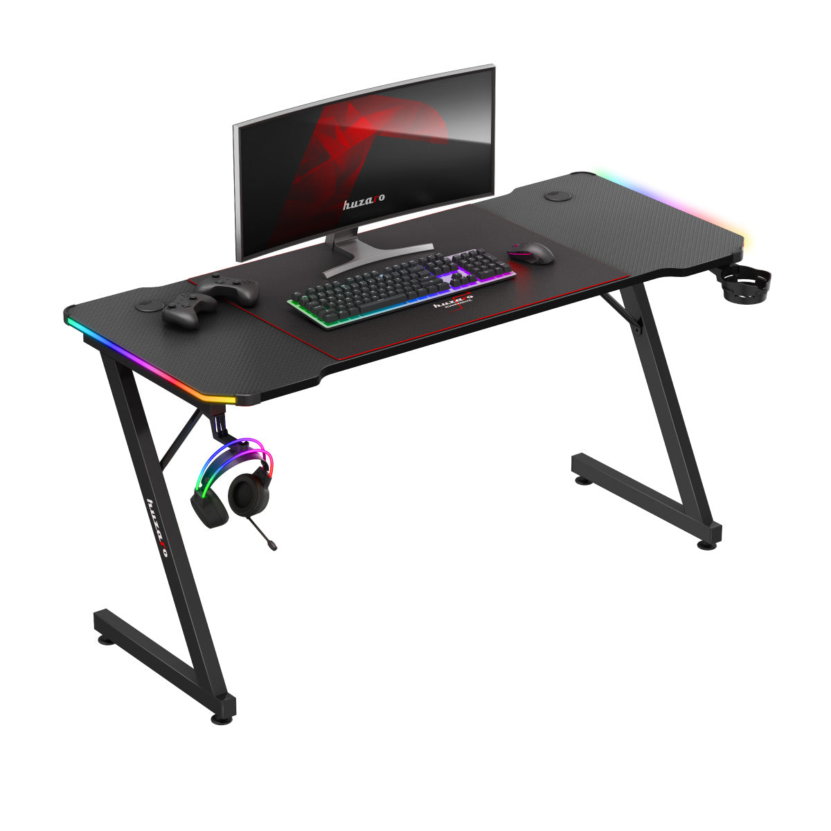Huzaro Hero 3.3 RGB Black gamingbureau, 140 cm