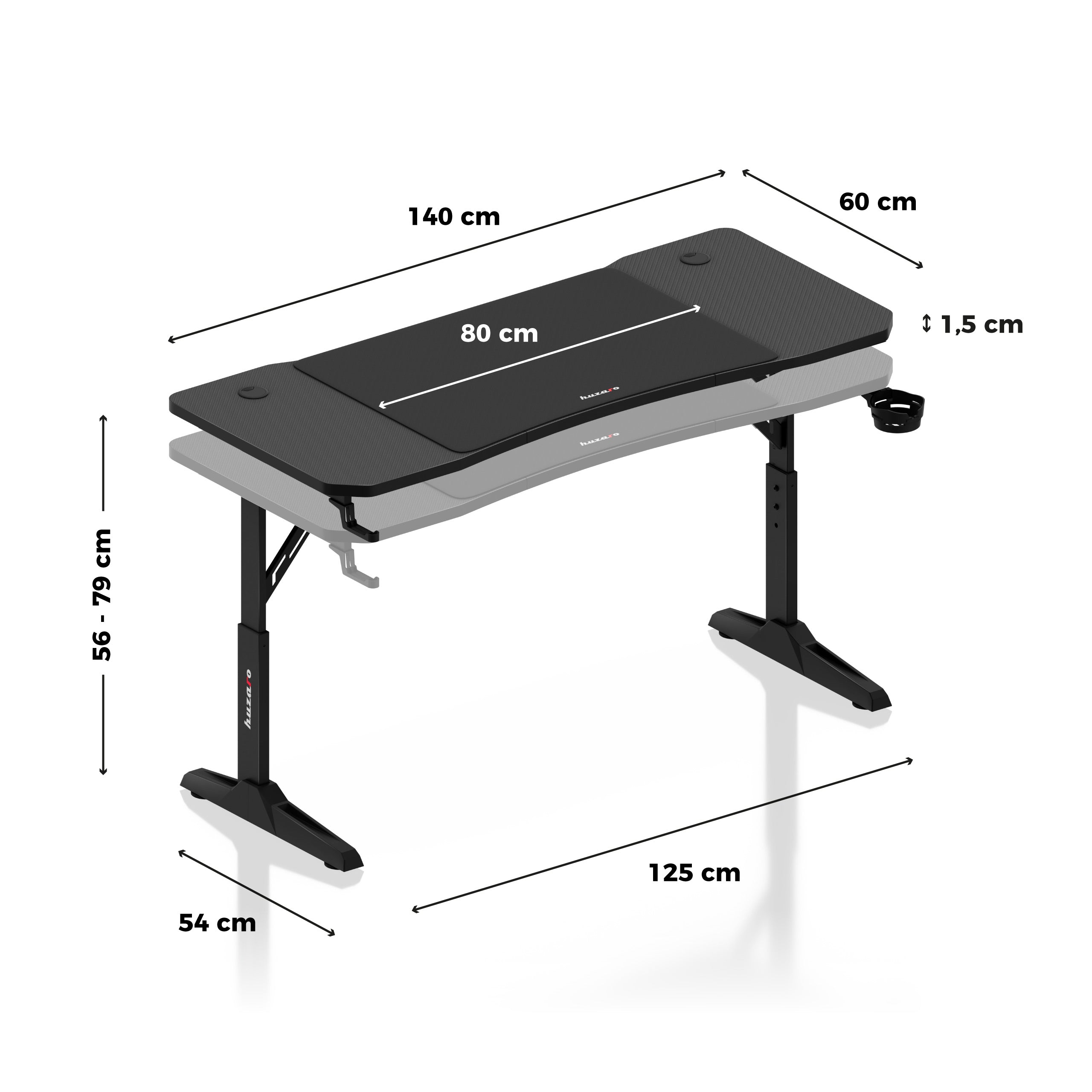 Huzaro Hero 3.6 Black gamingbureau