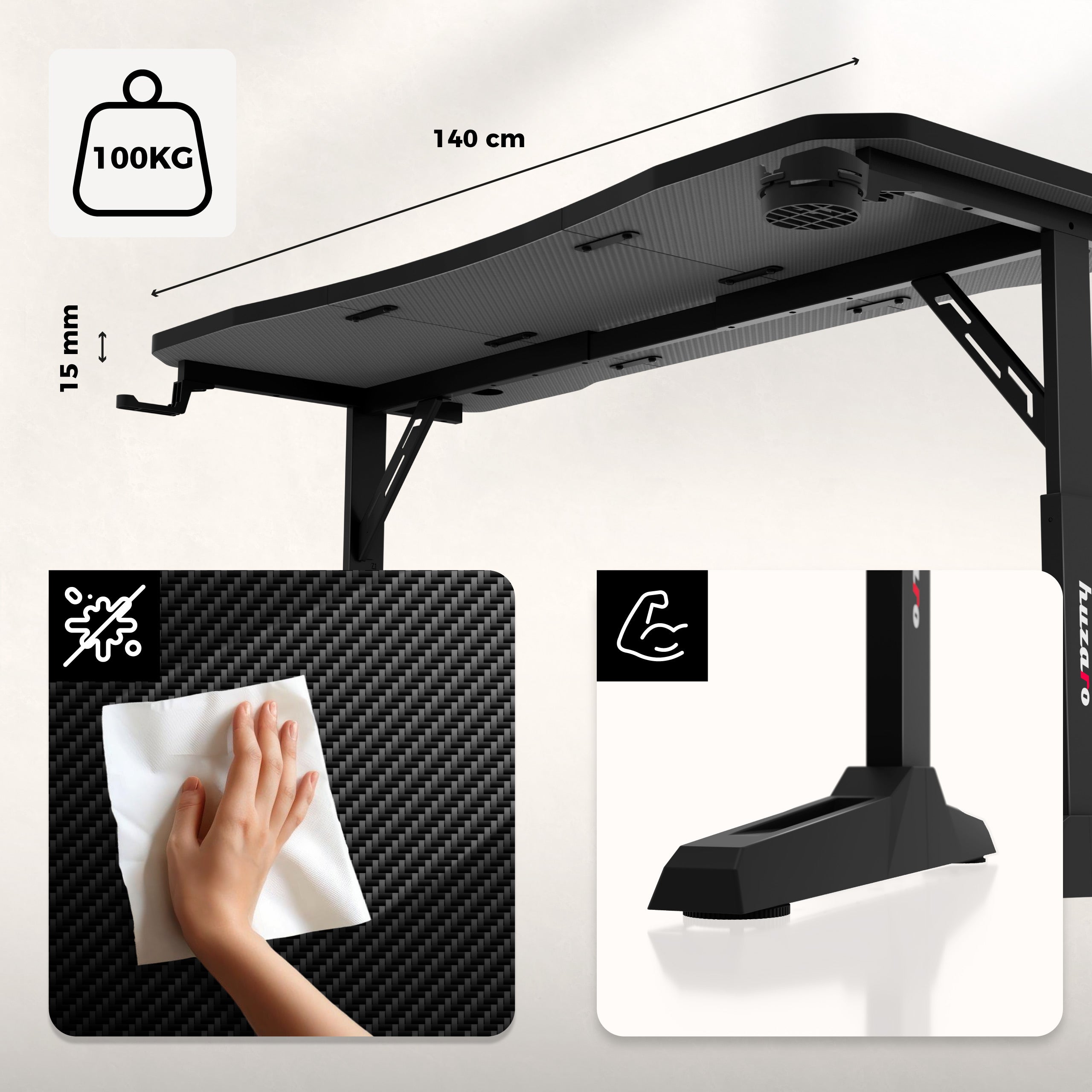 Huzaro Hero 3.6 Black gamingbureau