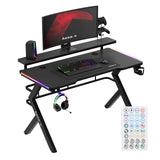 Huzaro Hero 5.0 RGB LED Gaming-bureau, zwart, 120 cm