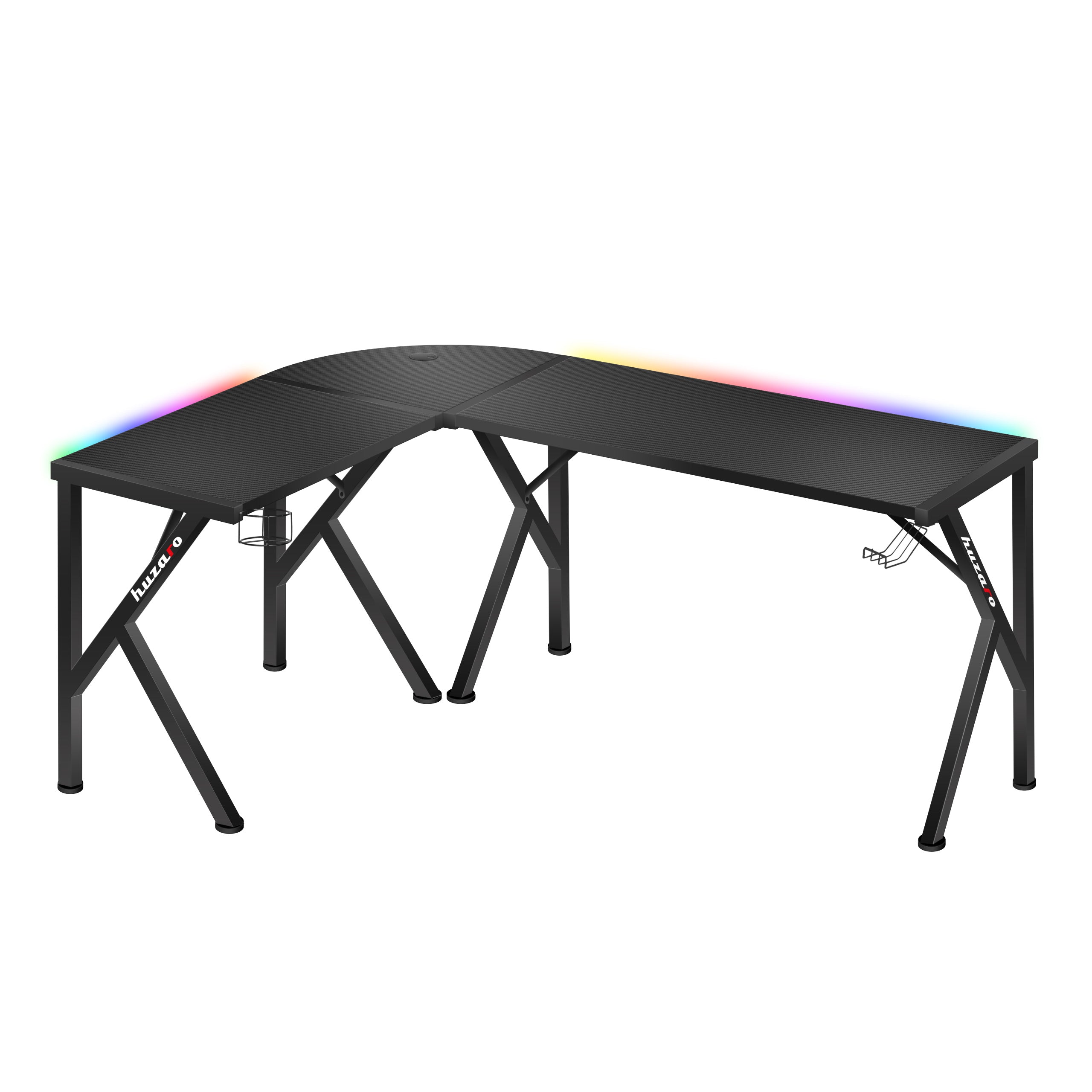 Huzaro Hero 6.3 RGB Black 154 cm hoekgamingbureau