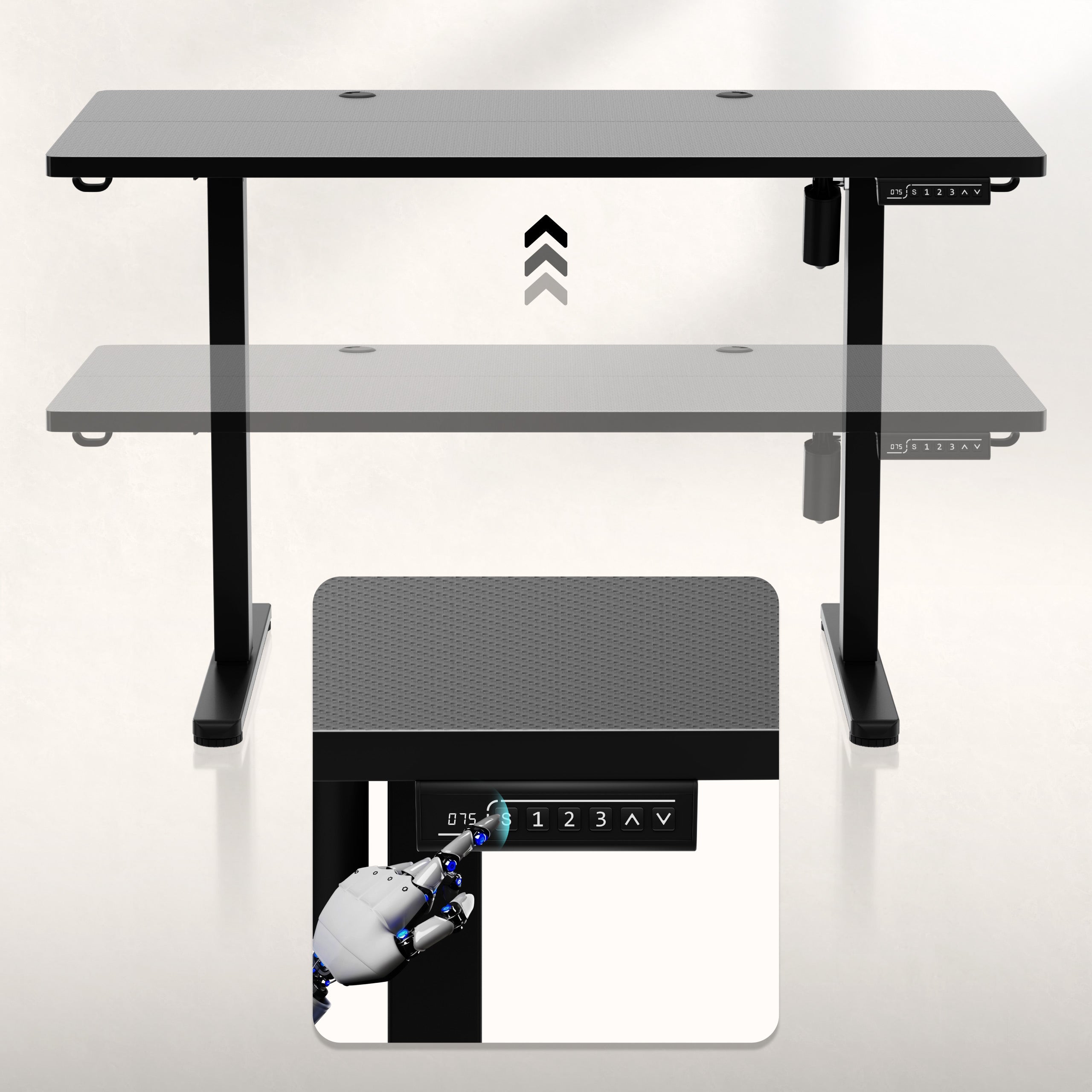 Huzaro Hero 8.1 Black elektrisch gamingbureau