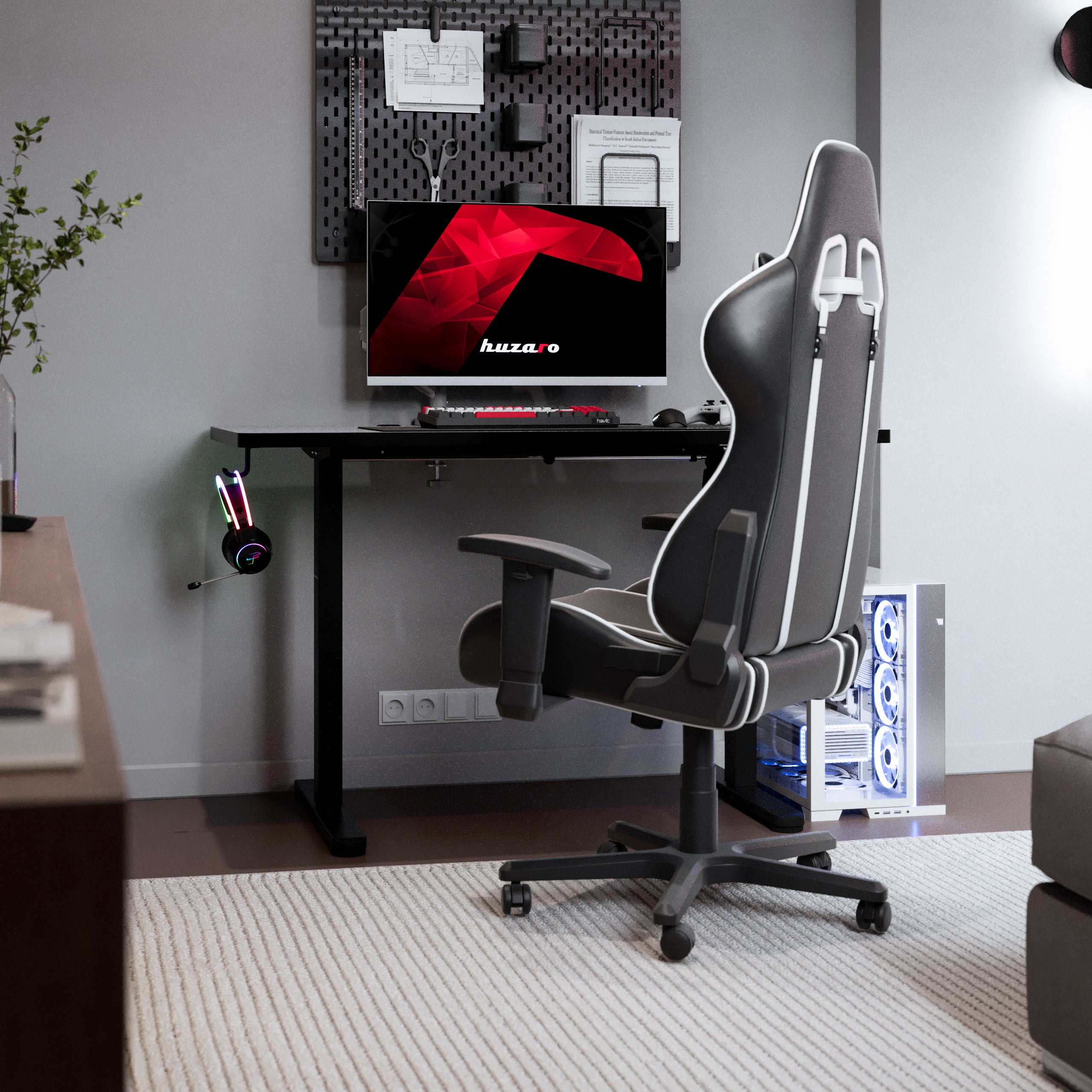 Huzaro Hero 8.1 Black elektrisch gamingbureau