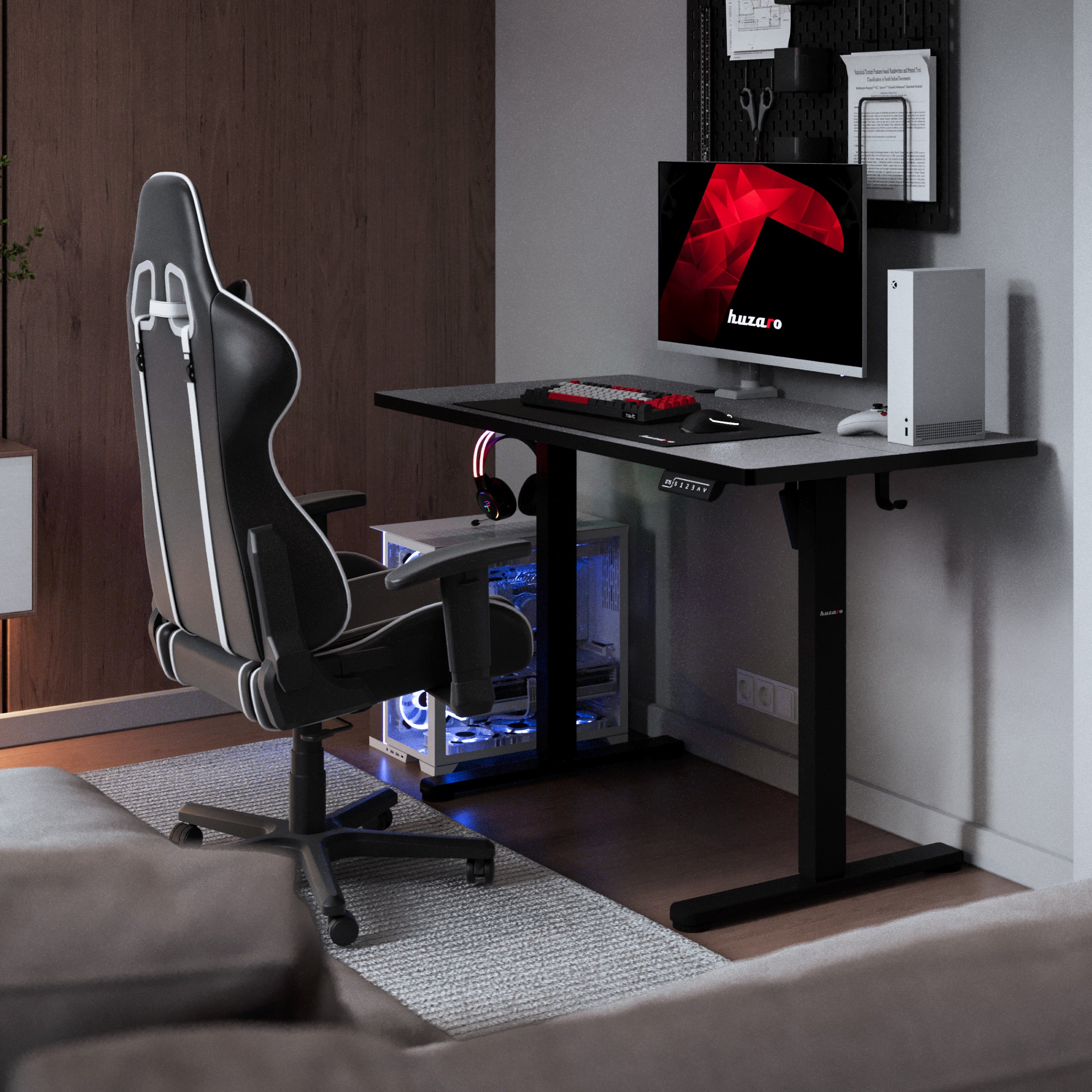 Huzaro Hero 8.1 Black elektrisch gamingbureau
