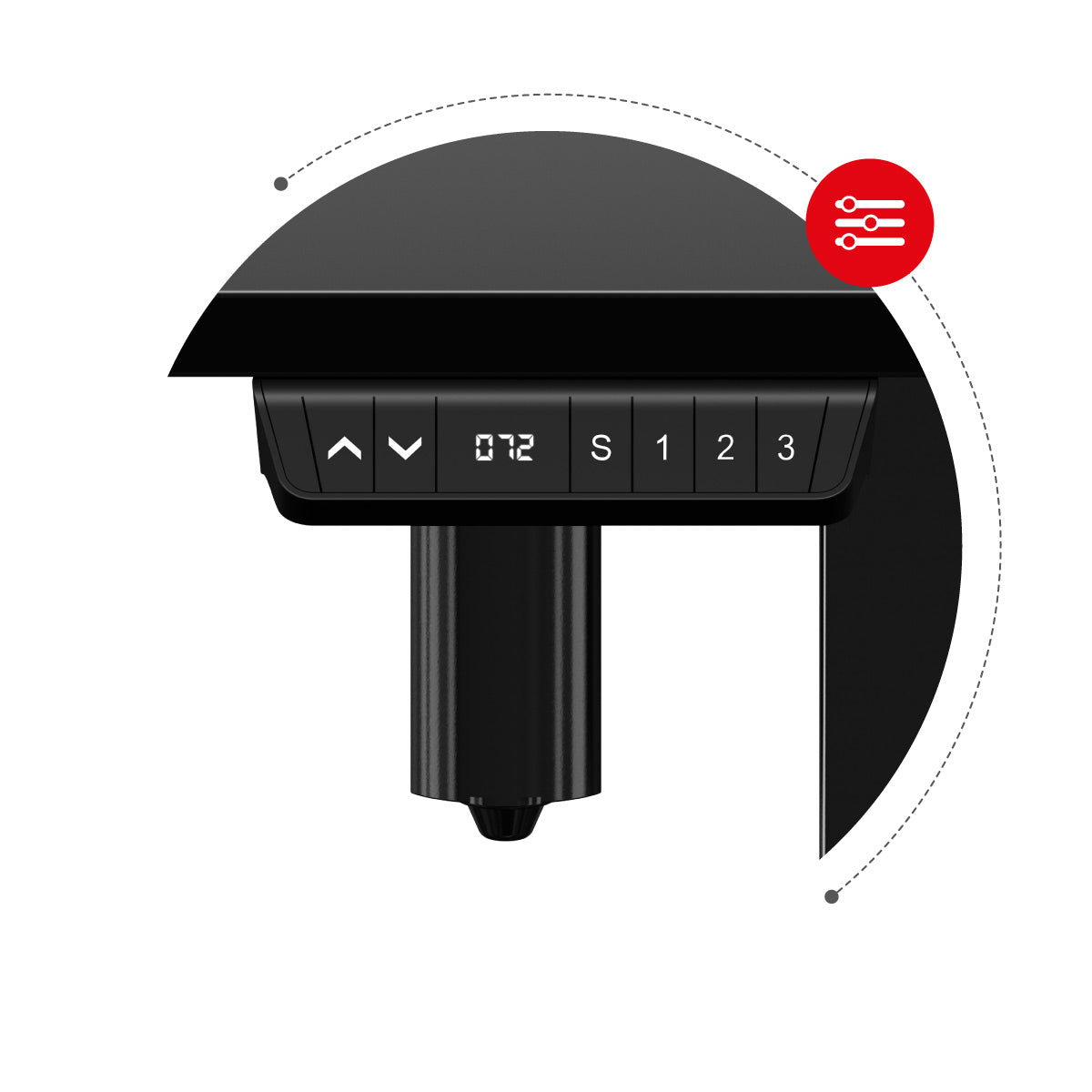 LED-bedieningspaneel met instellingsgeheugen