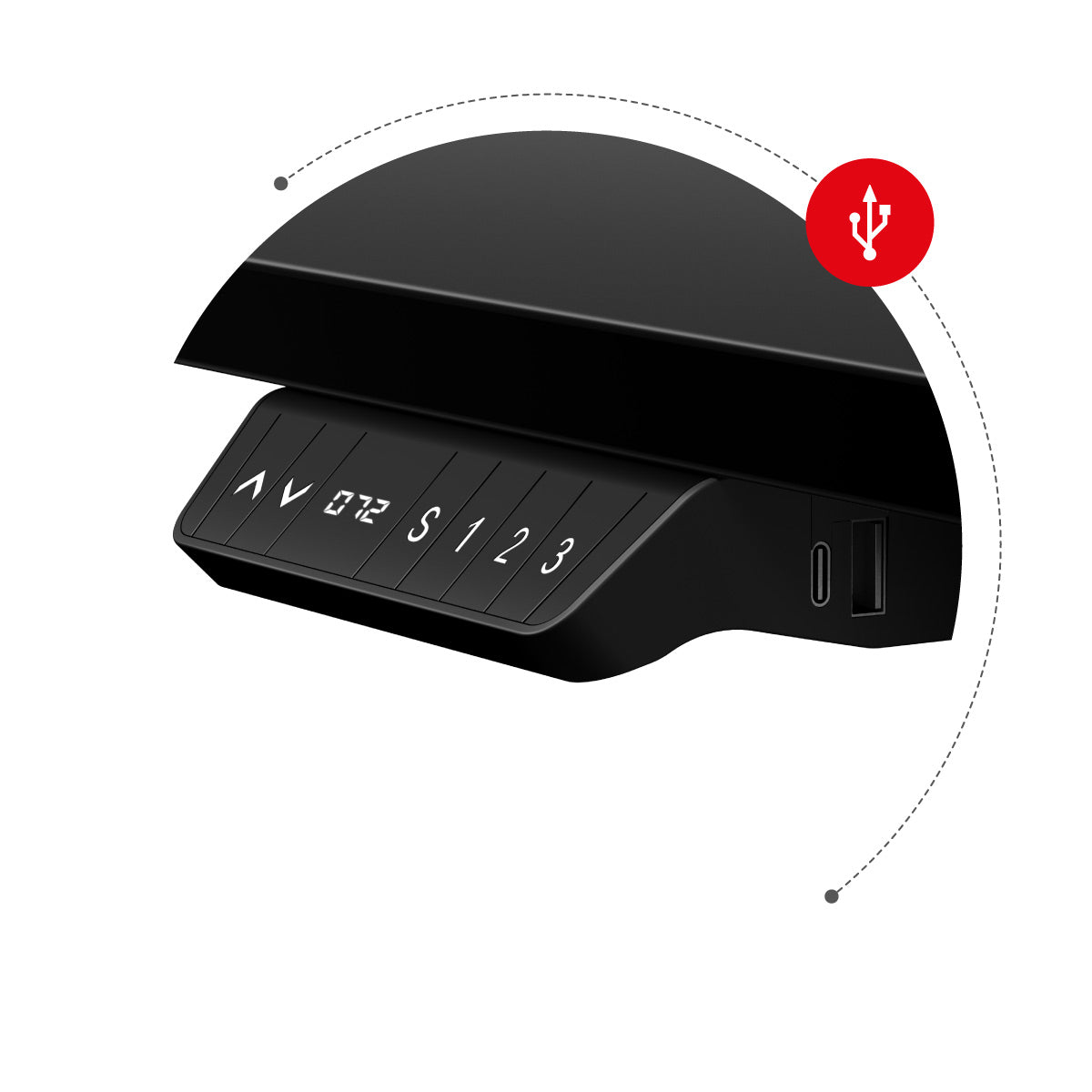 USB-aansluiting en C-ingang