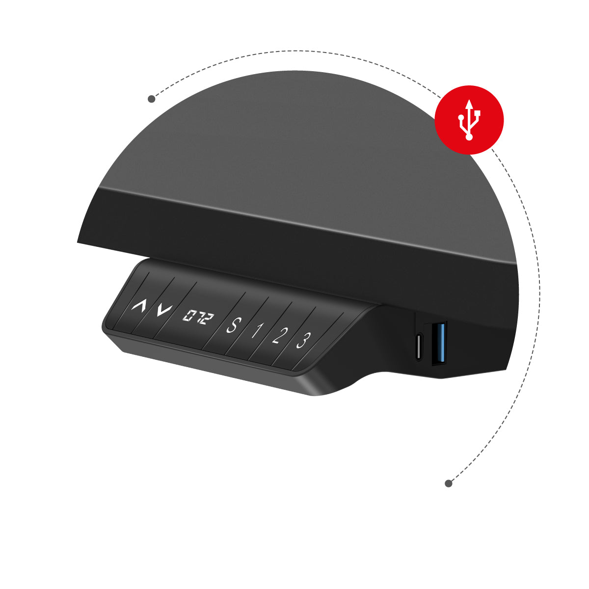 USB-aansluiting en C-ingang