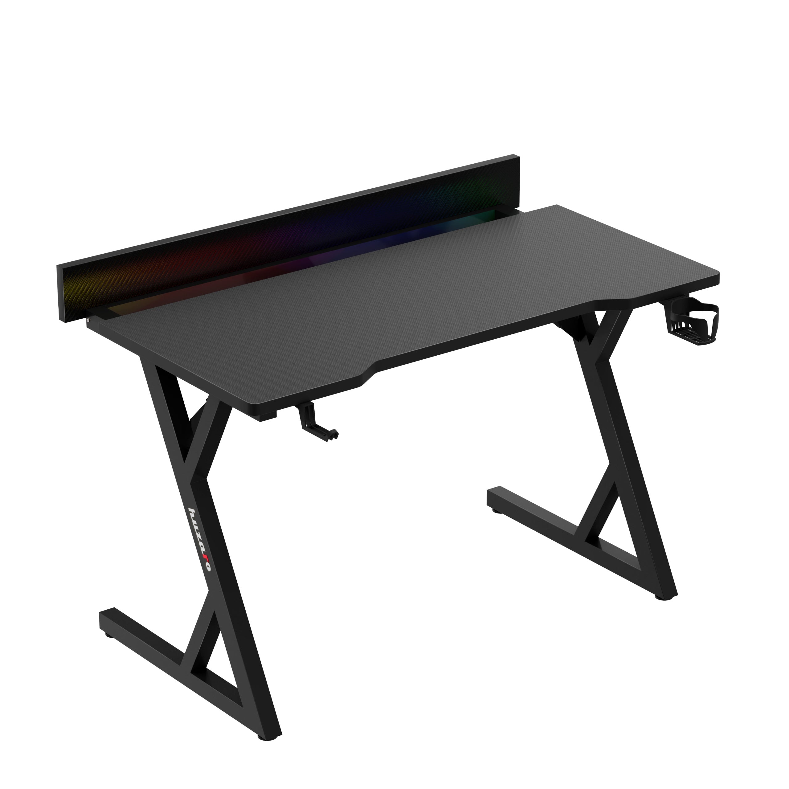 Huzaro Hero 2.4 RGB Black gamingbureau met LED-verlichting