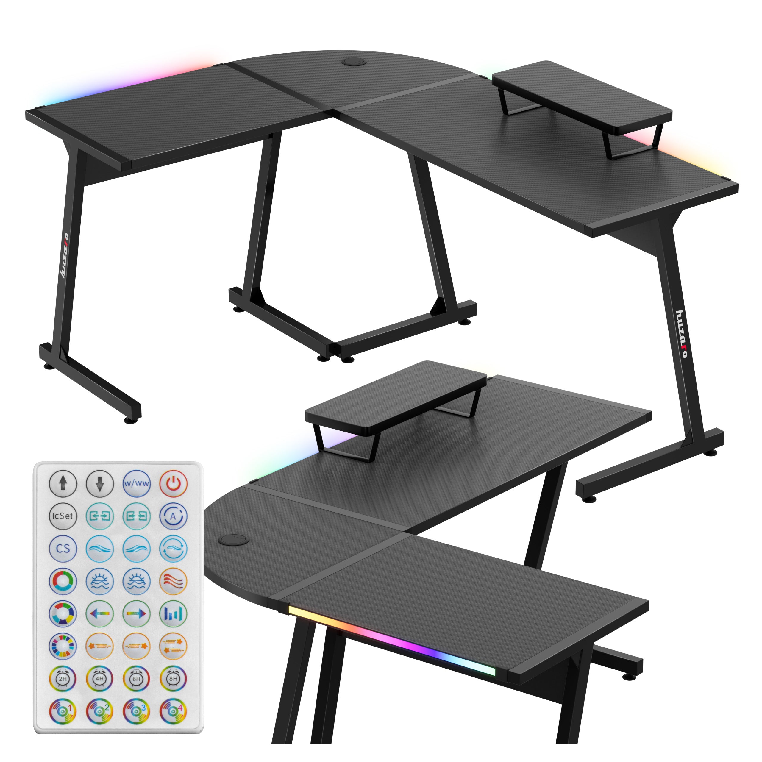 HUZARO Hero 6.0 RGB Smart Black 147 cm gaming-hoekbureau