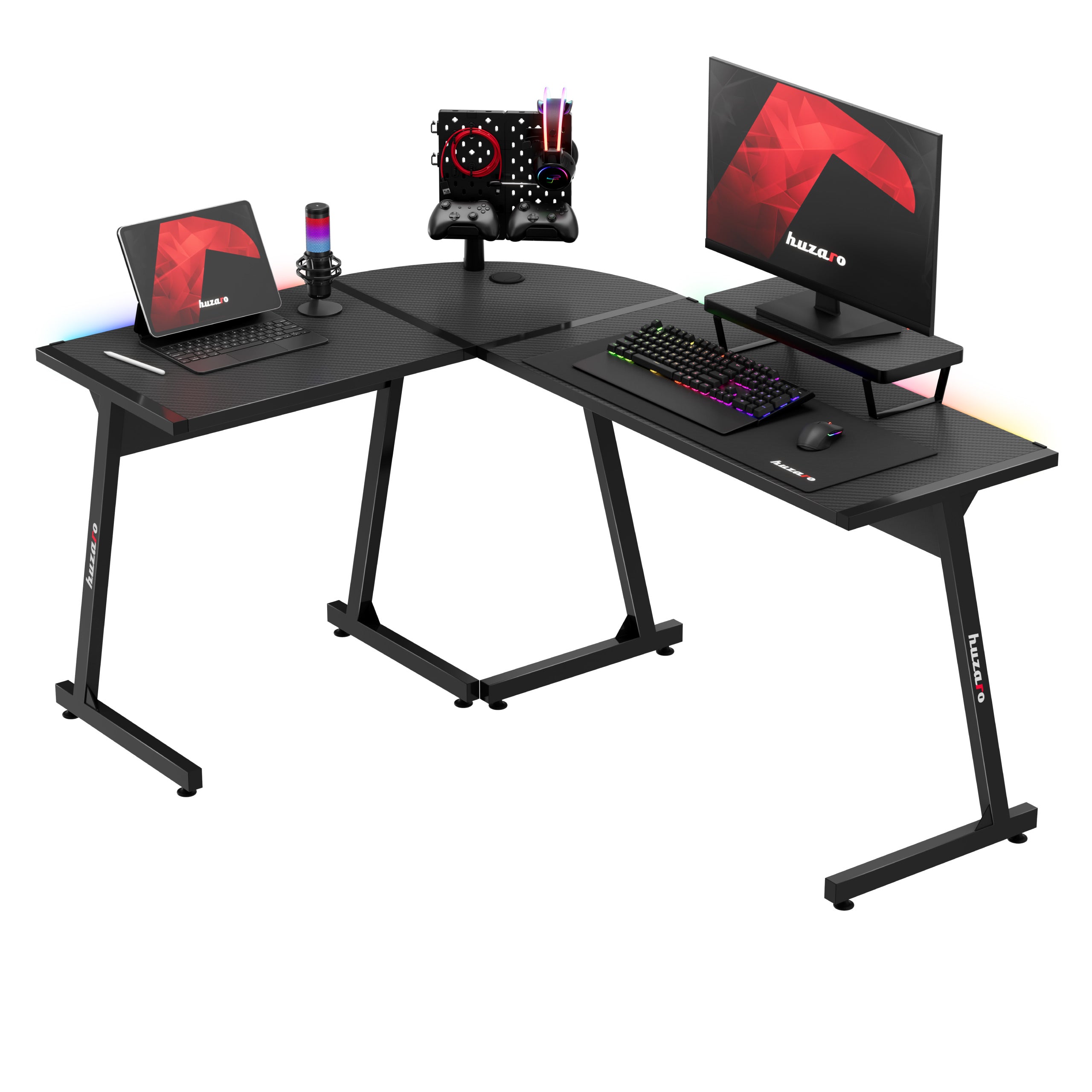 HUZARO Hero 6.0 RGB Smart Black 147 cm gaming-hoekbureau