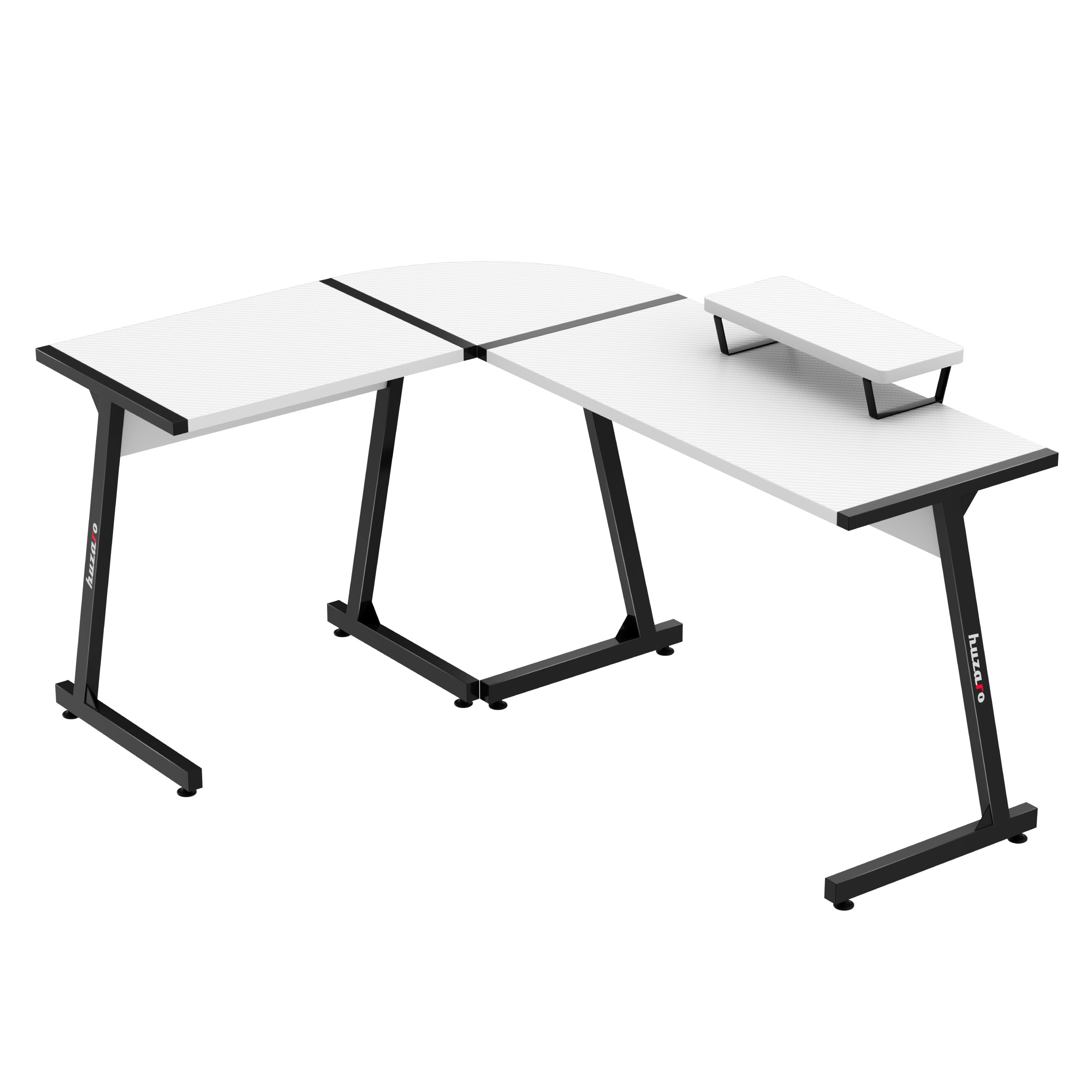 Huzaro Hero 6.0 White hoekgamingbureau, 147 cm