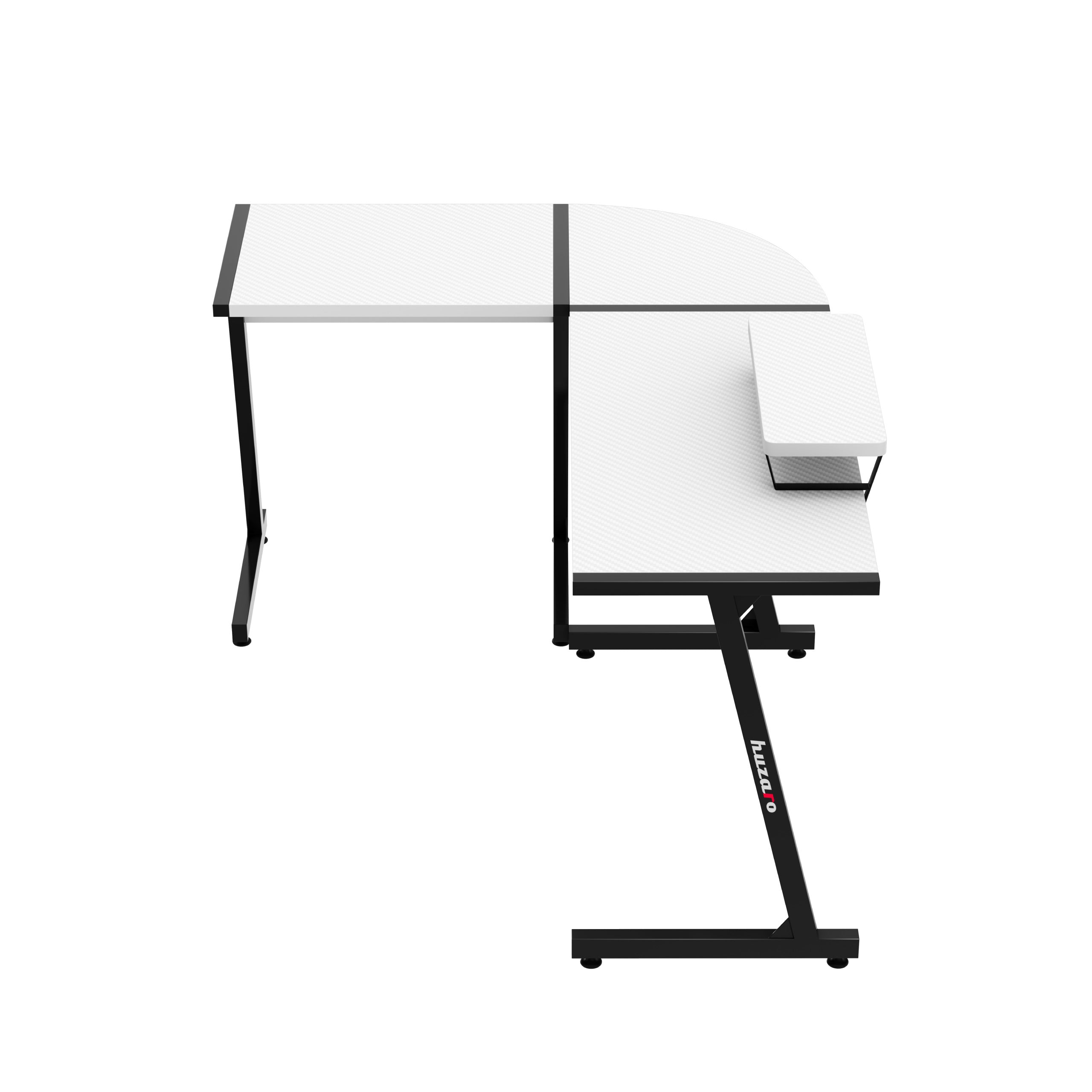 Huzaro Hero 6.0 White hoekgamingbureau, 147 cm