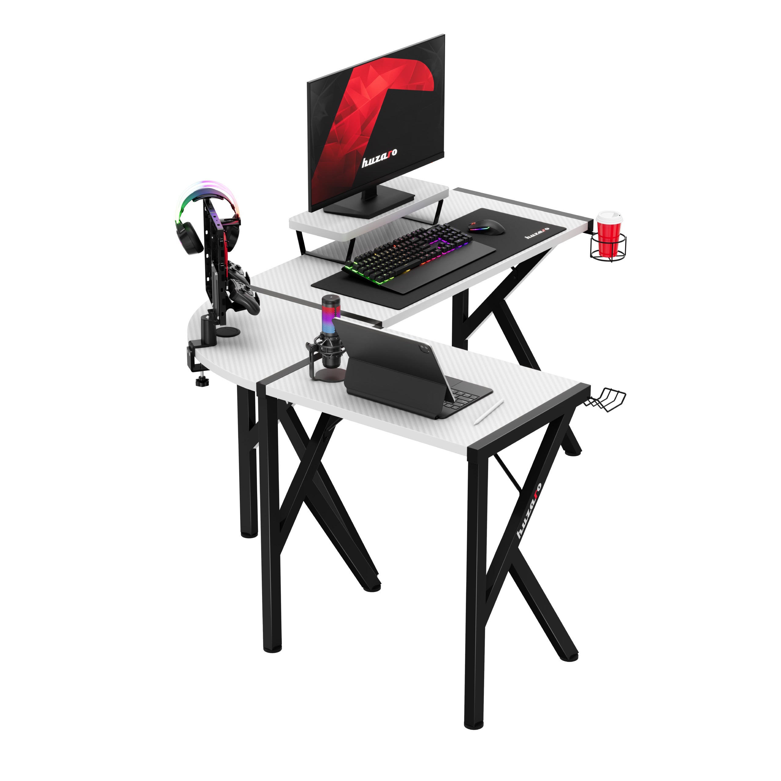 Huzaro Hero 6.3 White 154 cm gaming-hoekbureau