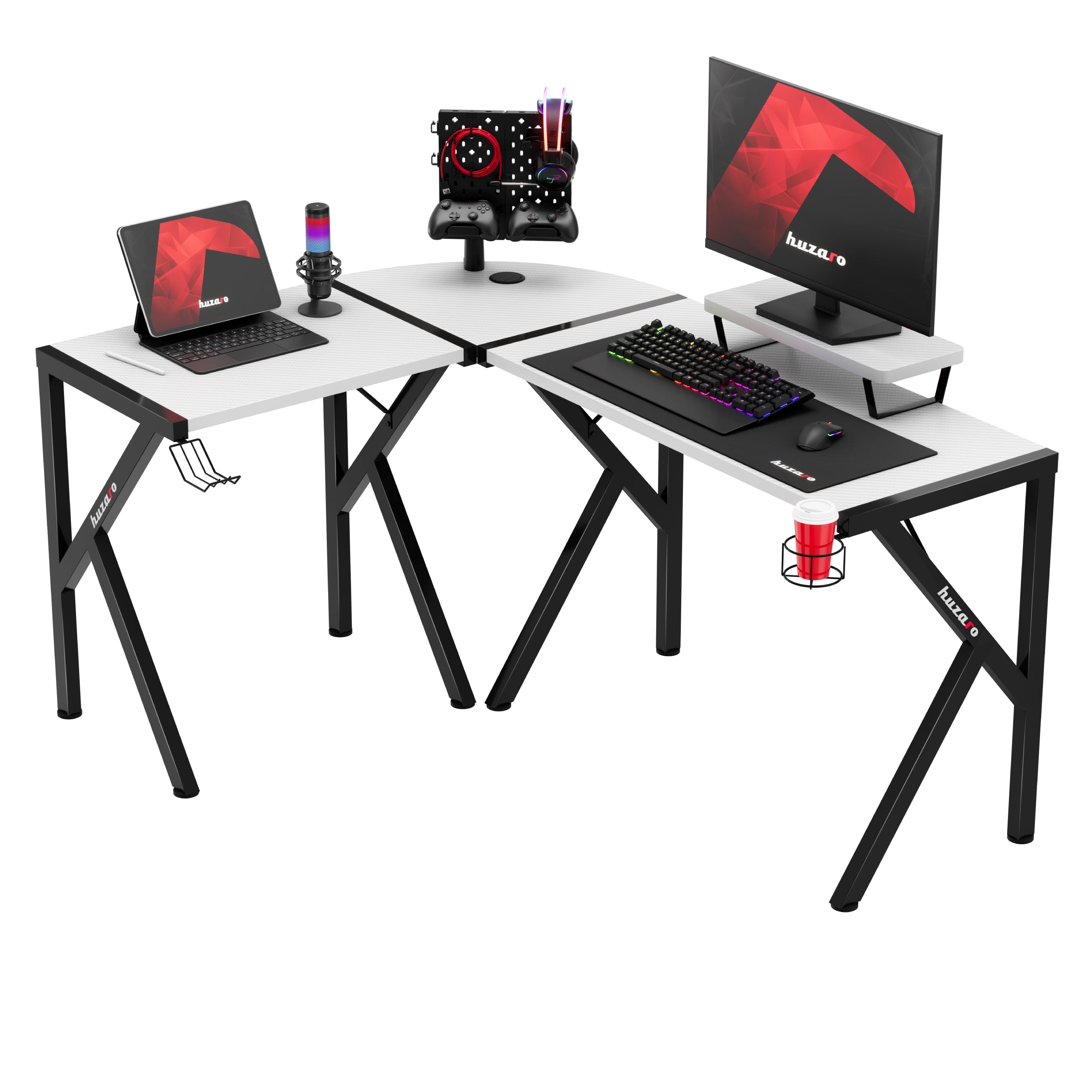 Huzaro Hero 6.3 White 154 cm gaming-hoekbureau