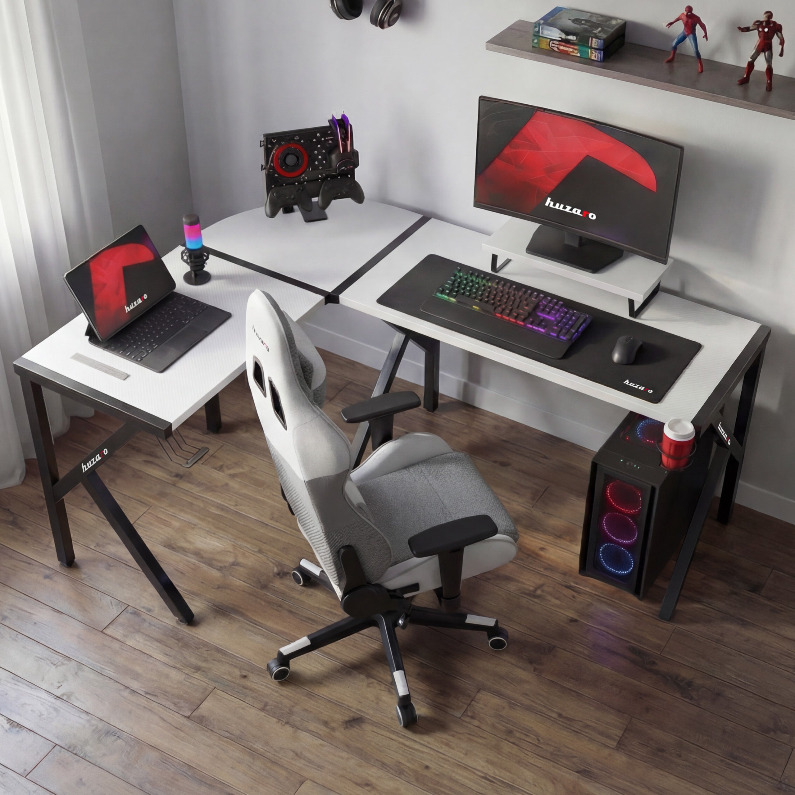 Huzaro Hero 6.3 White 154 cm gaming-hoekbureau