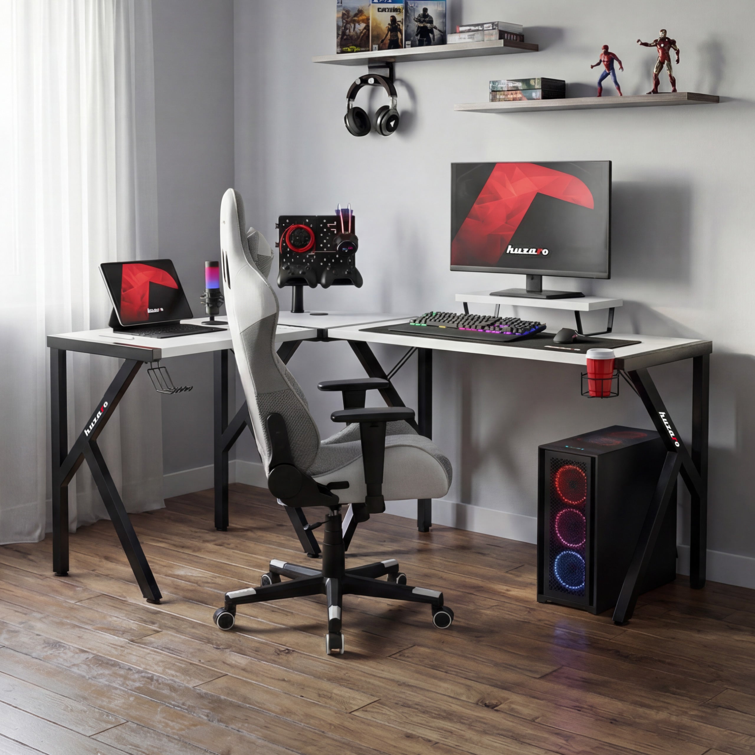 Huzaro Hero 6.3 White 154 cm gaming-hoekbureau